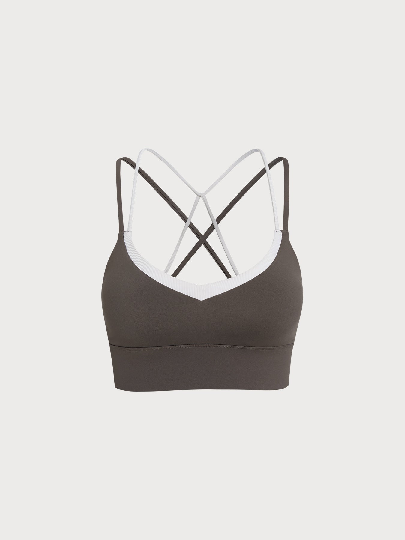 Women'S Knitted Nylon Sports Bra Sustainable Yoga Tops - BERLOOK