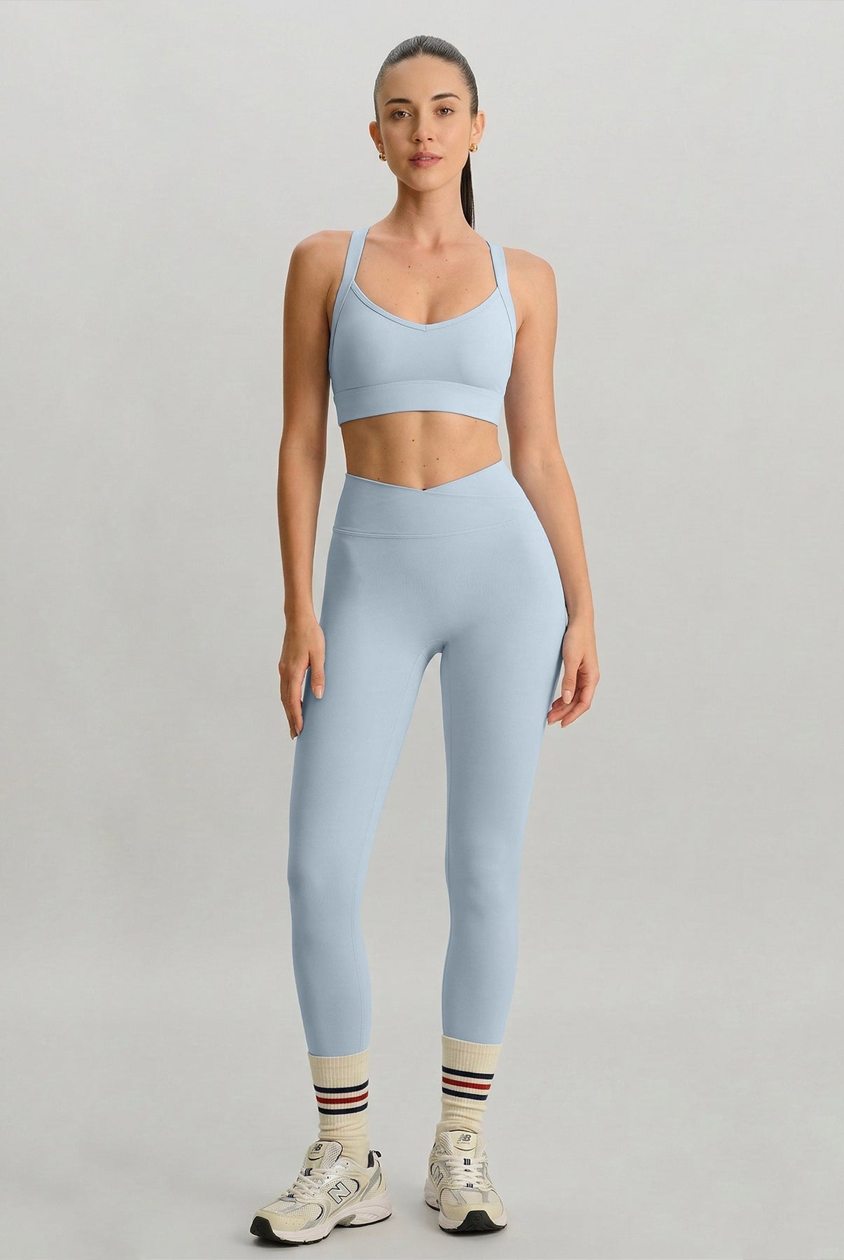 Women'S Knitted Nylon Sports Bra Sustainable Yoga Tops - BERLOOK