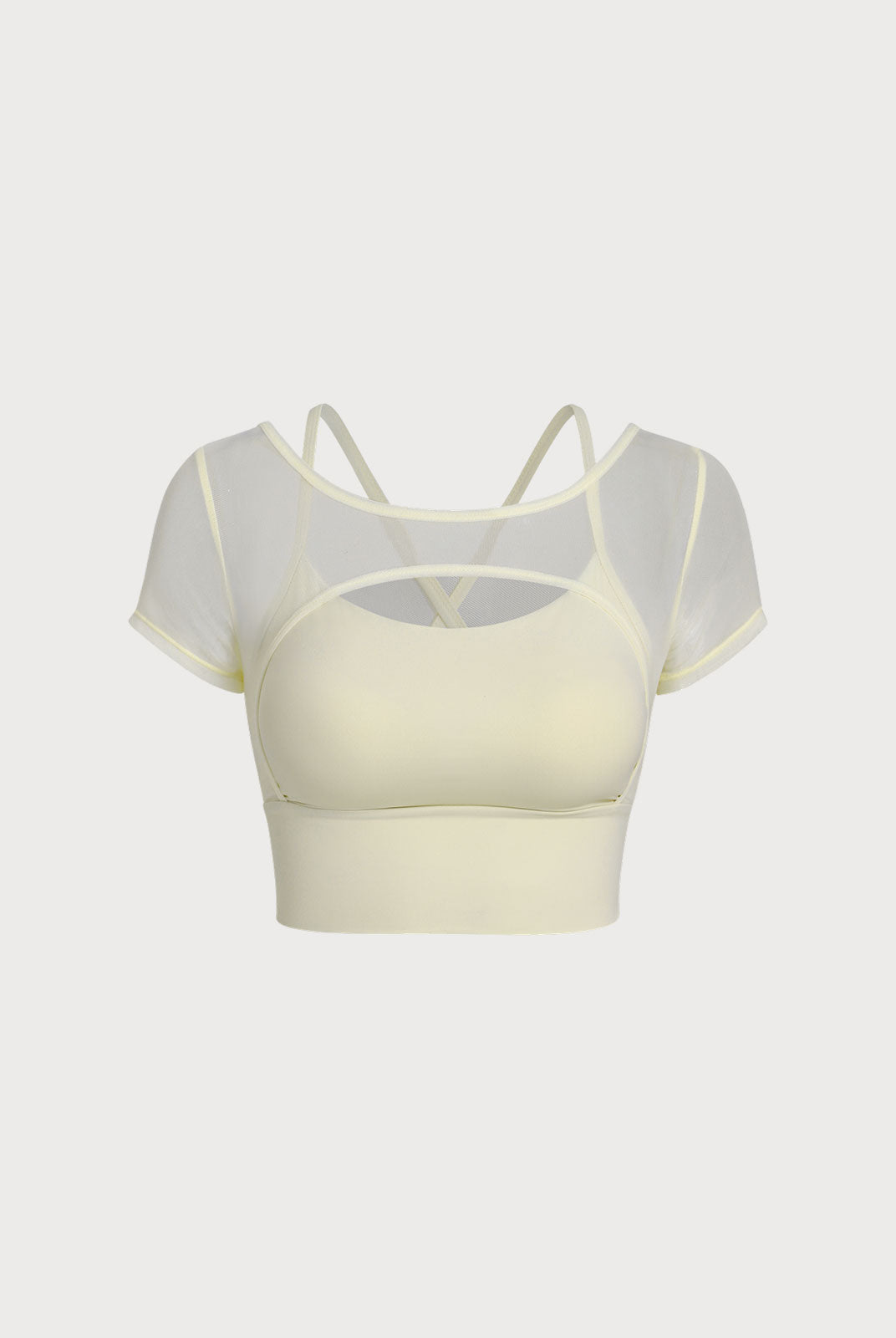 Women'S Knitted Nylon Yoga Short Sleeve Tops Sustainable Yoga Tops - BERLOOK