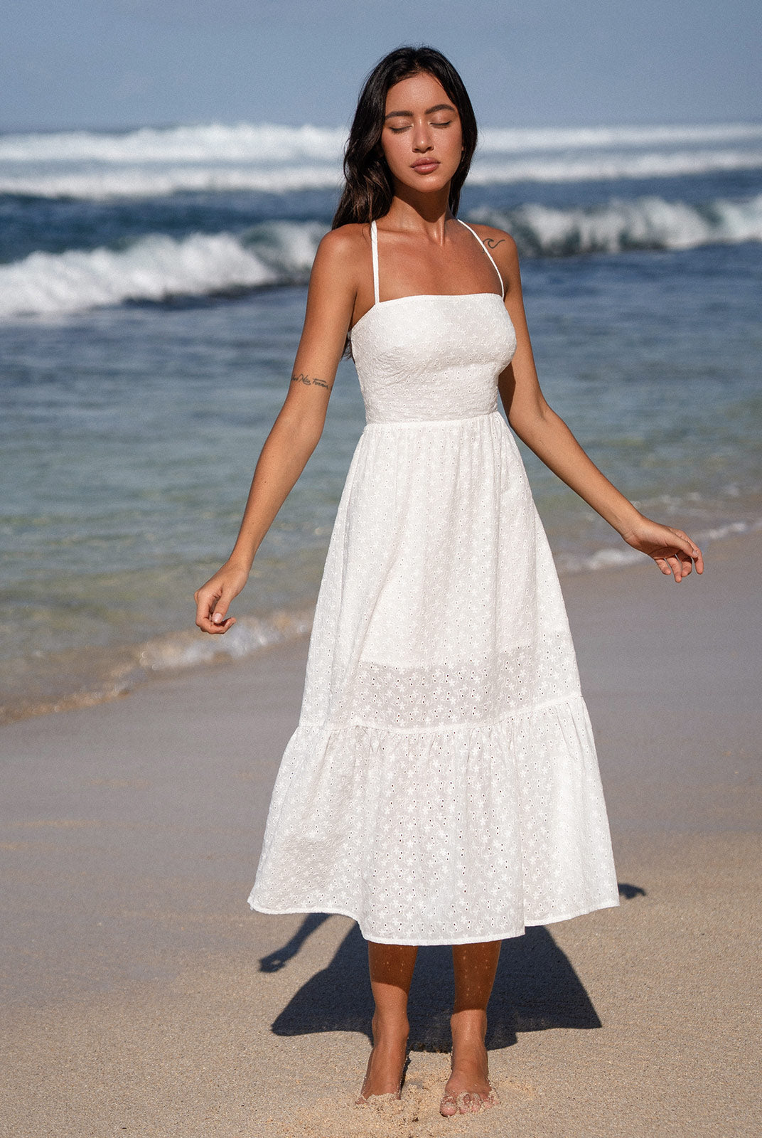 Women'S Woven Cotton Cover-ups Sustainable Beach Dress - BERLOOK