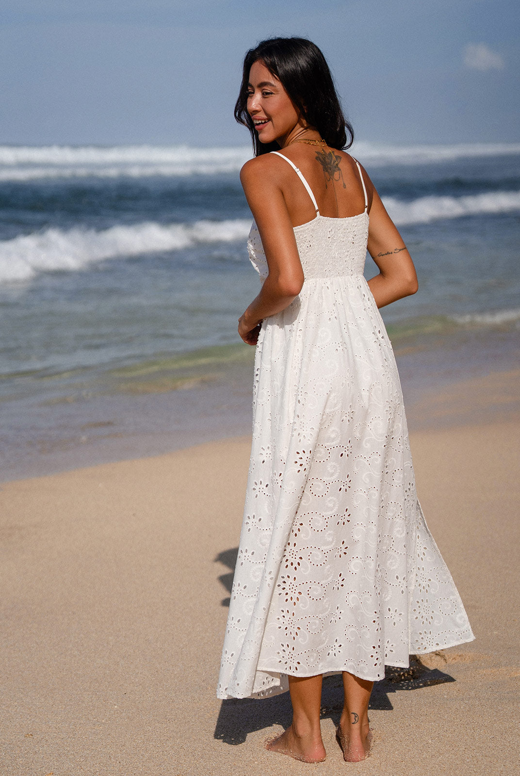Women'S Woven Cotton Cover-ups Sustainable Beach Dress - BERLOOK