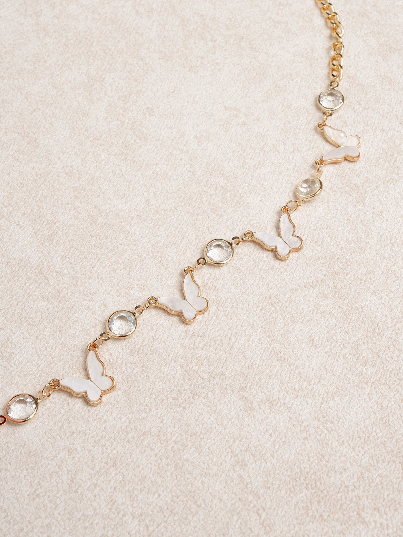 Women's Alloy Butterfly Mother-of-Pearl Rhinestone Waist Chain Sustainable Waist chain - BERLOOK