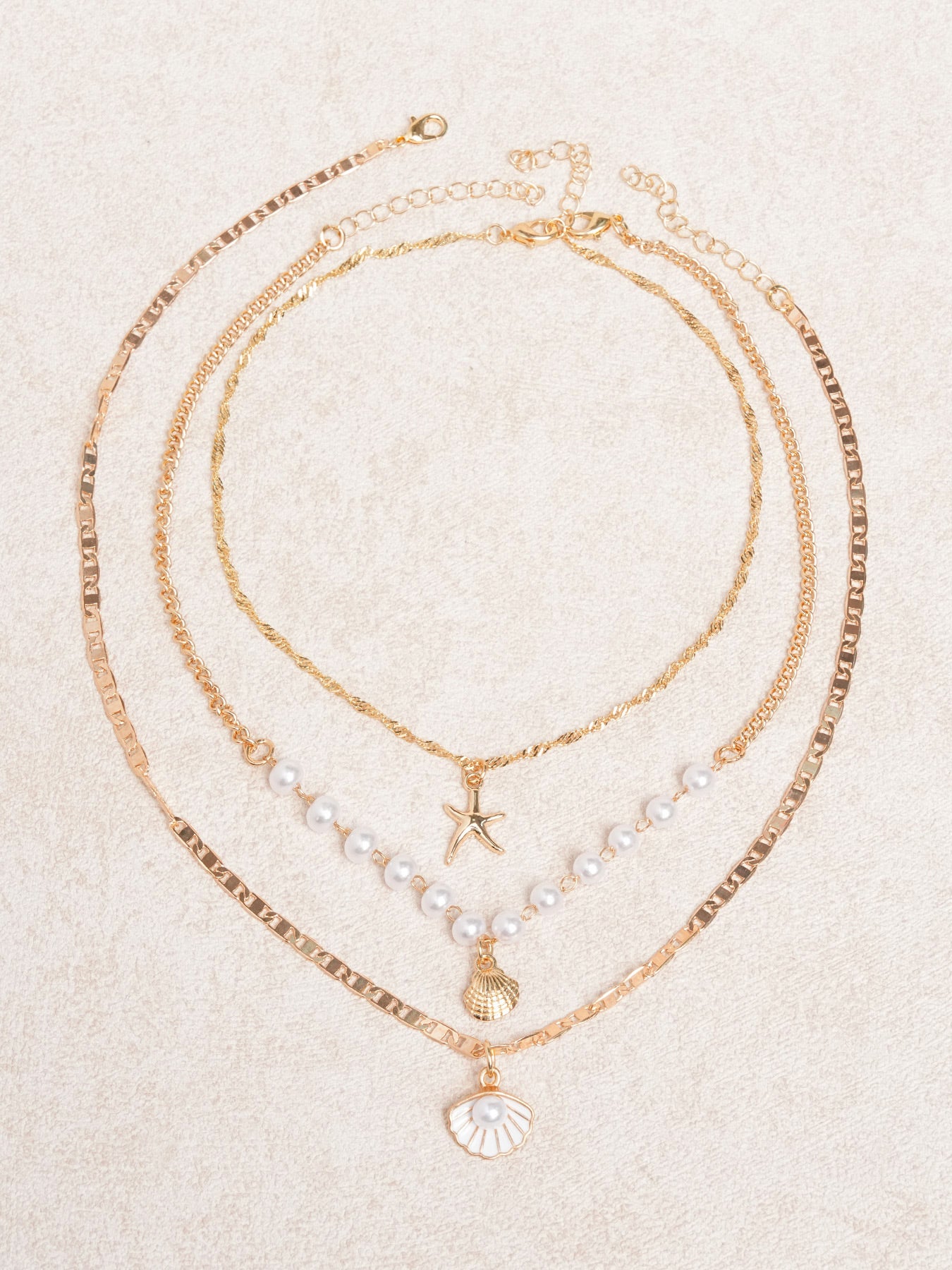 Women's Alloy Pearl Clavicle Necklace Gold Sustainable Necklaces - BERLOOK