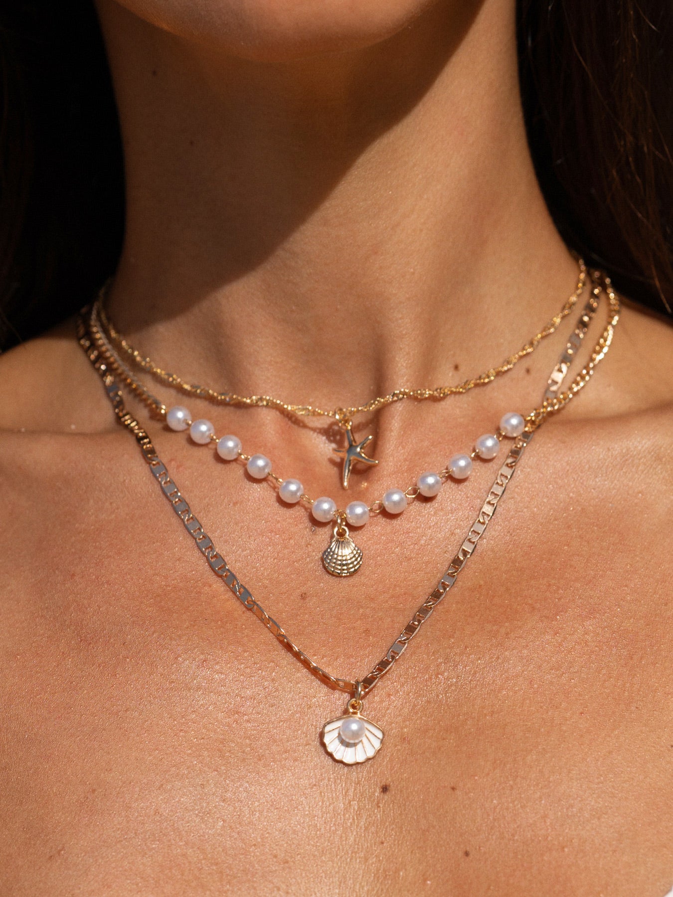 Women's Alloy Pearl Clavicle Necklace Sustainable Necklaces - BERLOOK