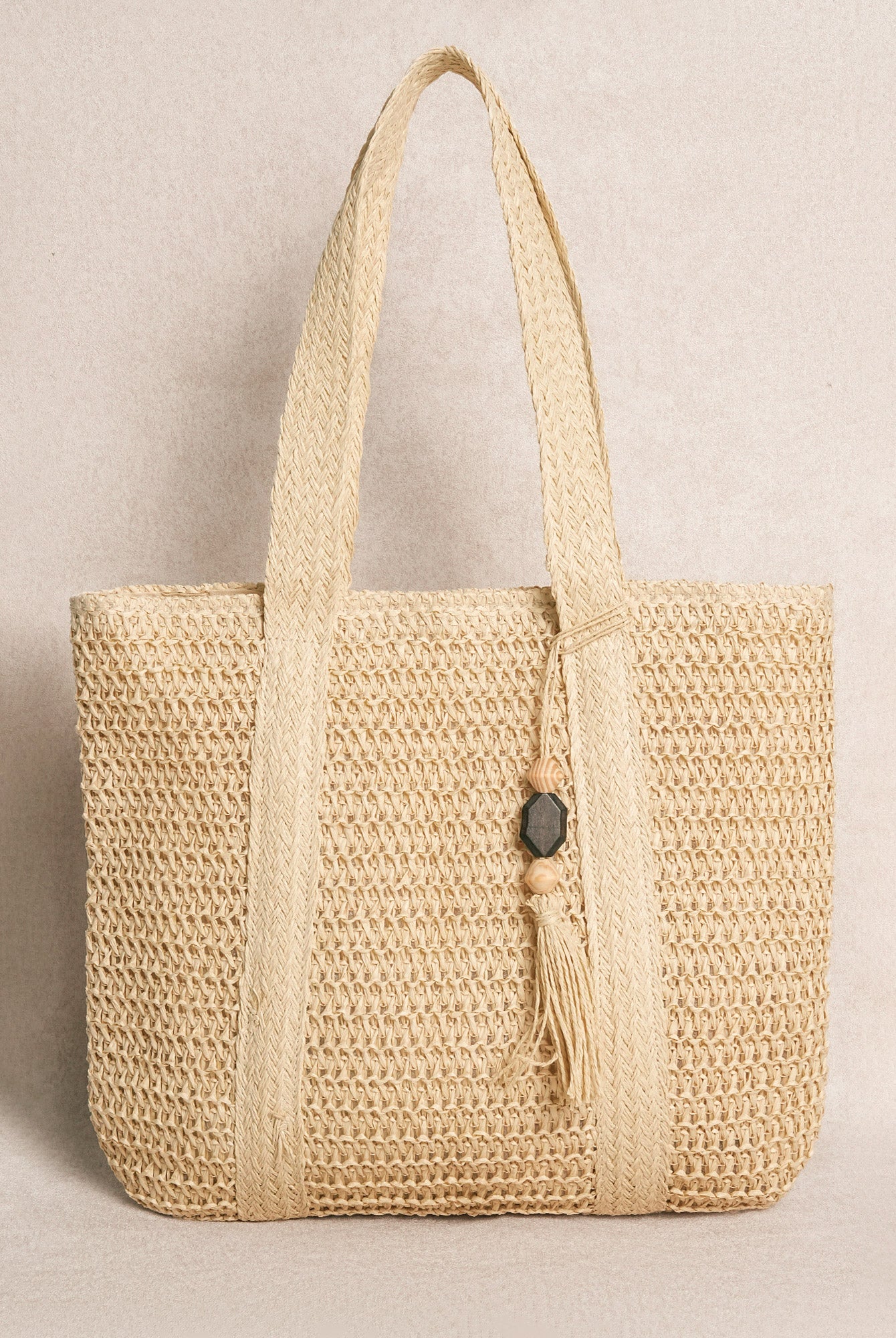 Women's beach woven bag Off White Sustainable - BERLOOK