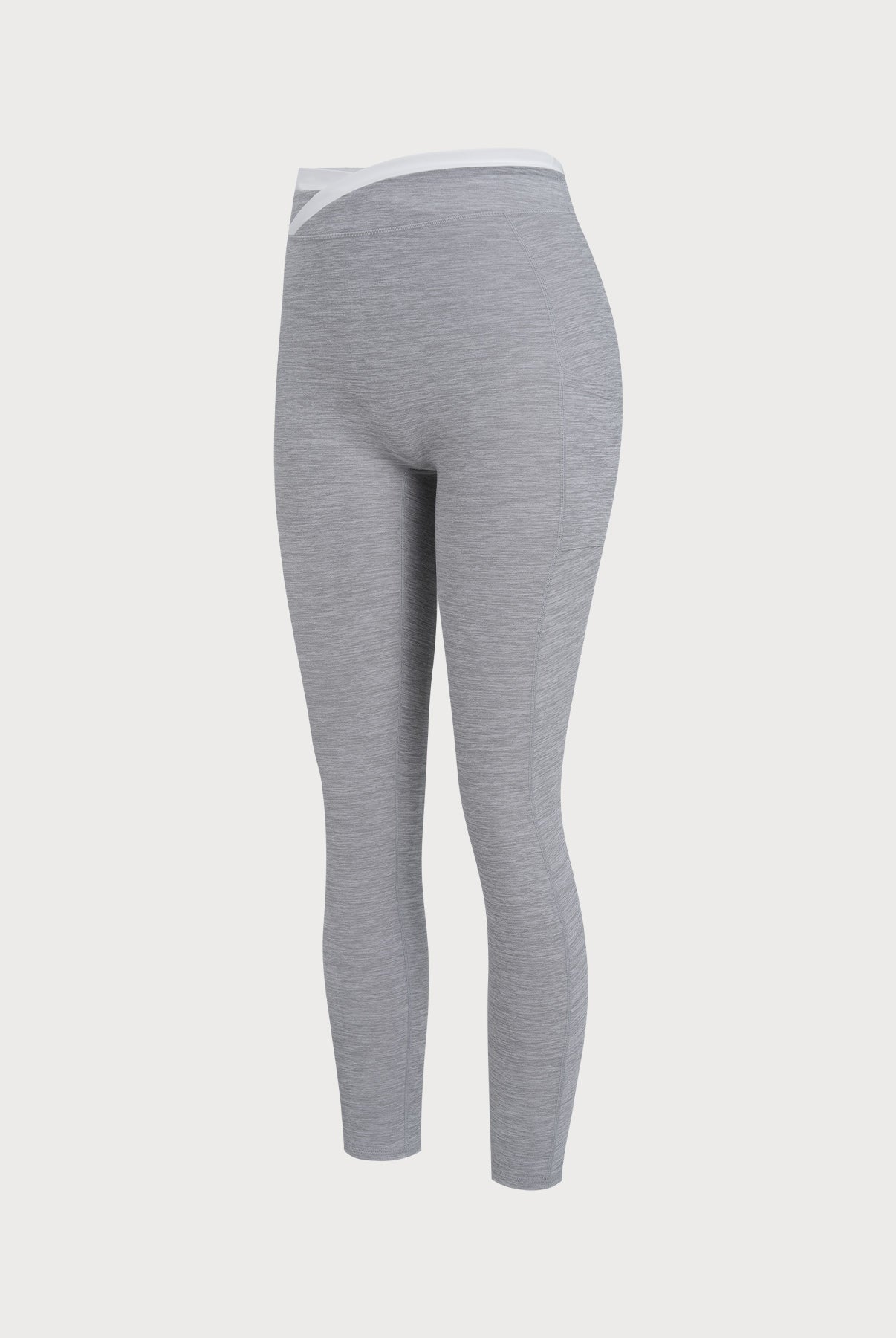Women's Color-Block Knit Nylon Leggings Sustainable Yoga Bottoms - BERLOOK