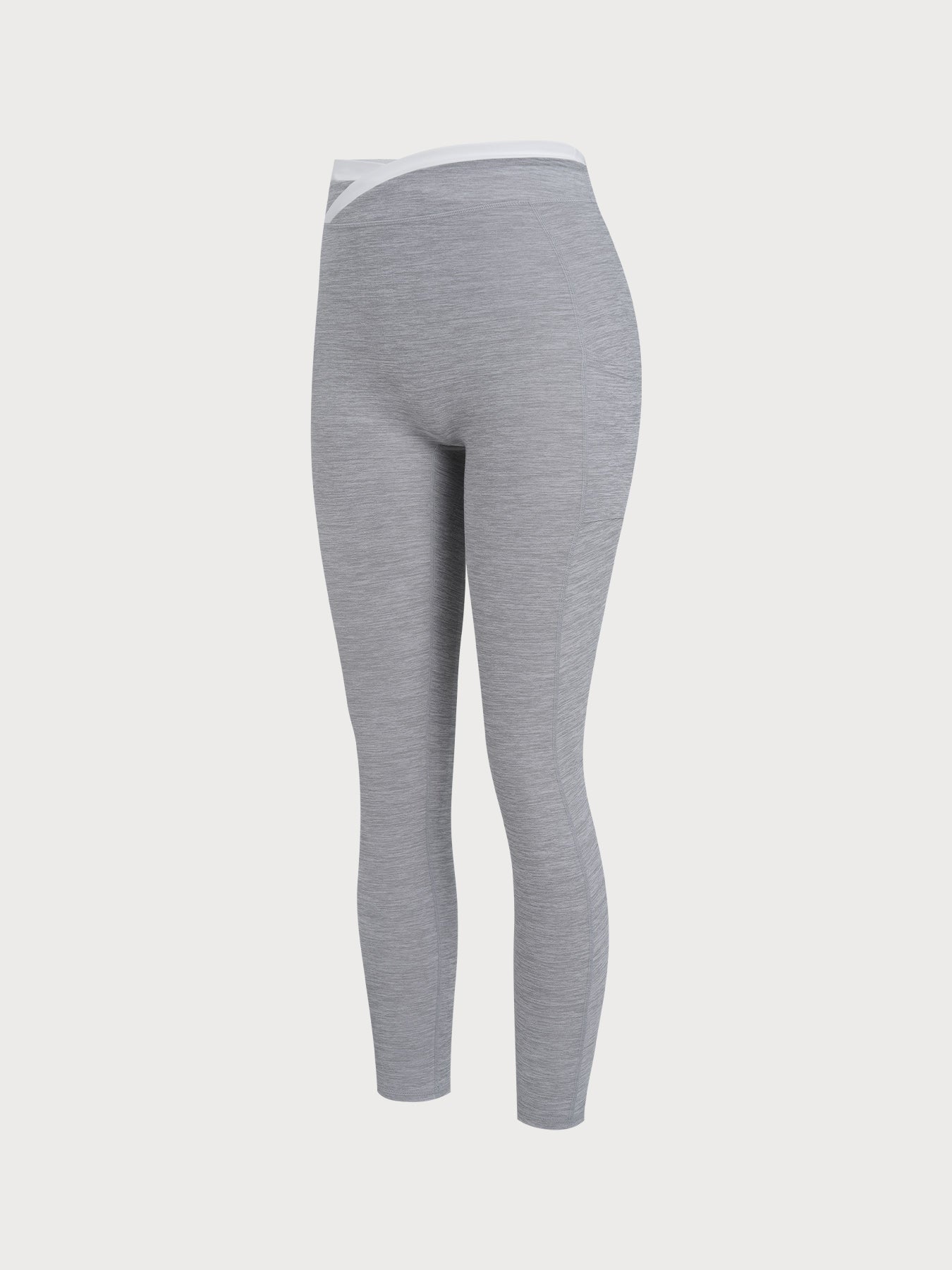 Women's Color-Block Knit Nylon Leggings Sustainable Yoga Bottoms - BERLOOK
