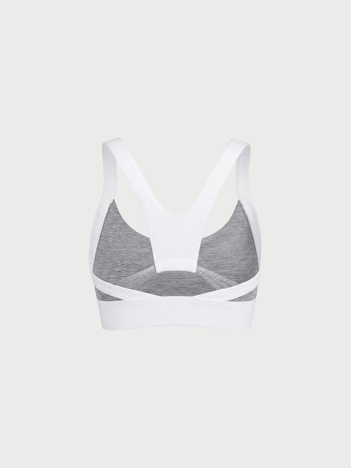 Women's Color-Block Knitted Nylon Yoga Sports Bra Sustainable Yoga Tops - BERLOOK
