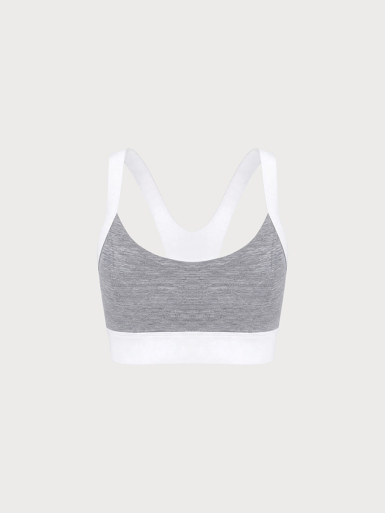 Women's Color-Block Knitted Nylon Yoga Sports Bra Sustainable Yoga Tops - BERLOOK