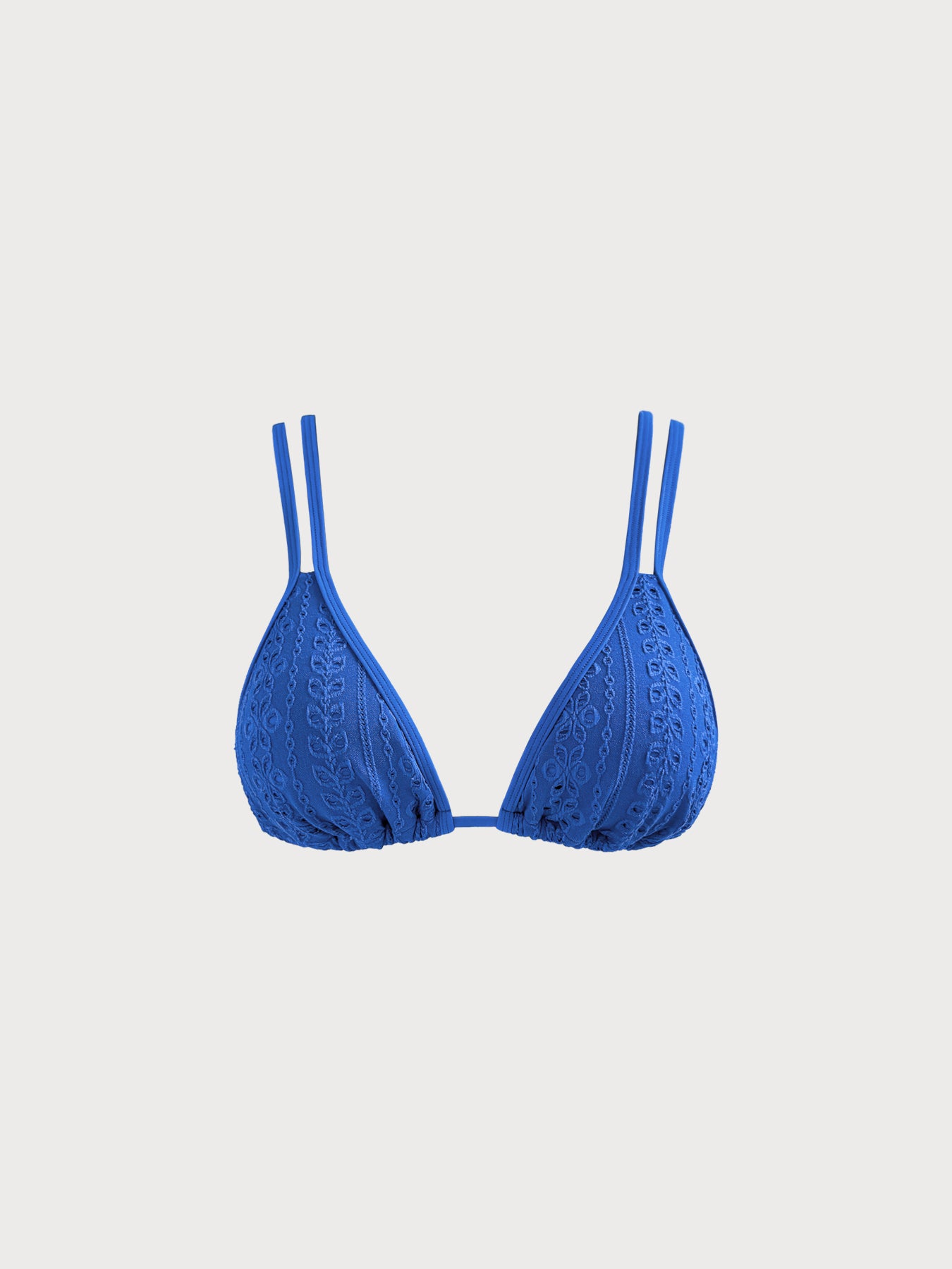 Women's Knit Nylon Bikini Top Blue Sustainable Bikinis - BERLOOK