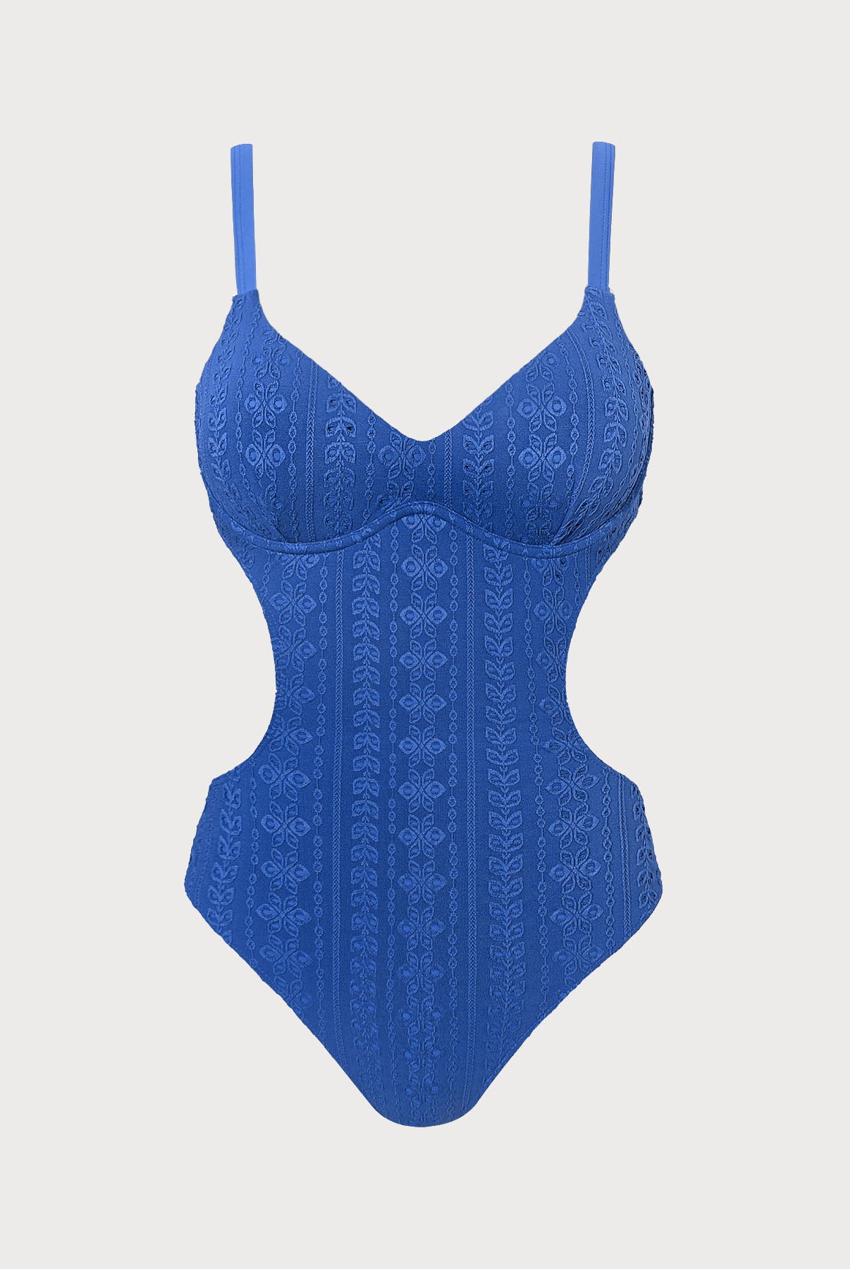 Women's Knit Nylon One-Piece Swimsuit Blue Sustainable One-Pieces - BERLOOK