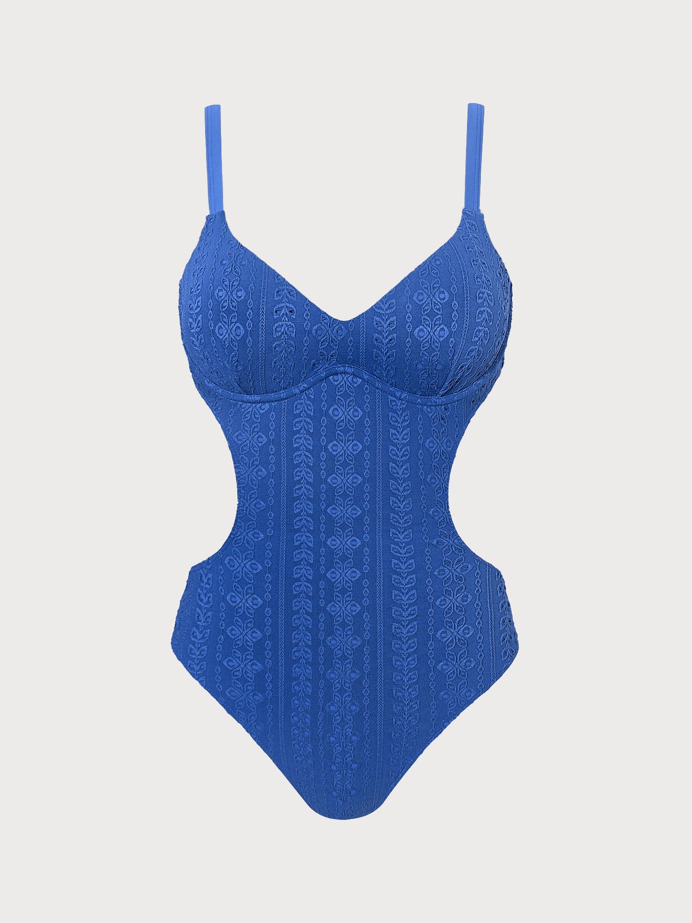 Women's Knit Nylon One-Piece Swimsuit Blue Sustainable One-Pieces - BERLOOK