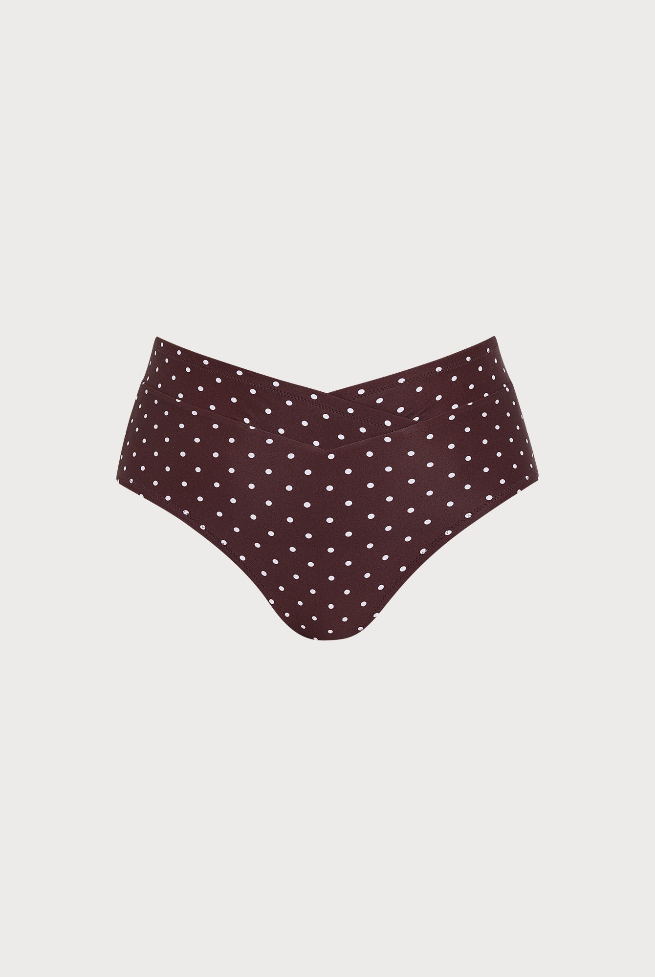 Women's Knit Nylon Plus Size Bikini Bottom Brown Sustainable - BERLOOK