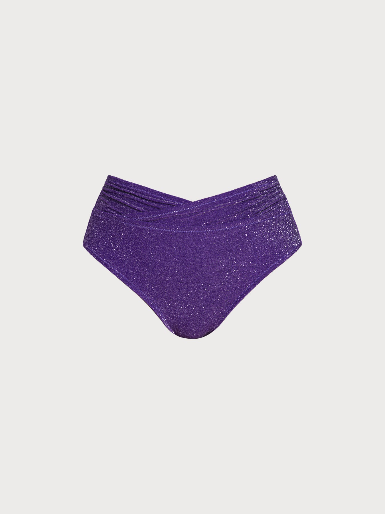 Women's Knit Nylon Plus Size Bikini Bottom Purple Sustainable Plus Size Bikinis - BERLOOK
