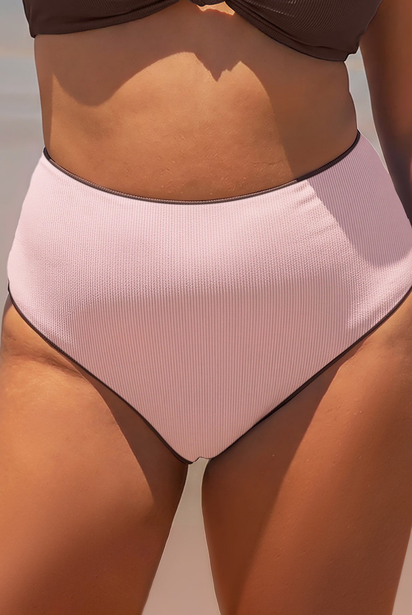 Women's Knit Nylon Plus Size Bikini Bottom Sustainable Plus Size Bikinis - BERLOOK