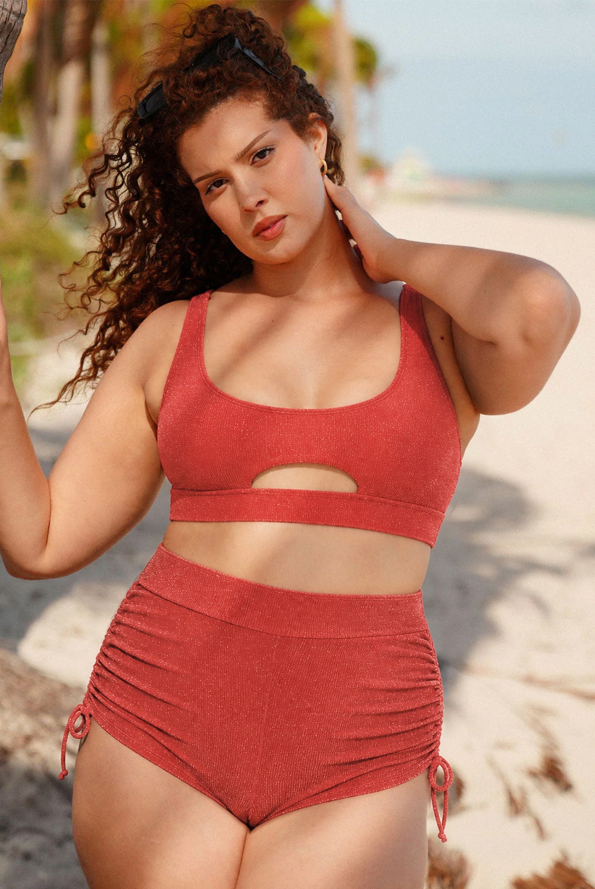 Women's Knit Nylon Plus Size Bikini Bottom Sustainable Plus Size Bikinis - BERLOOK