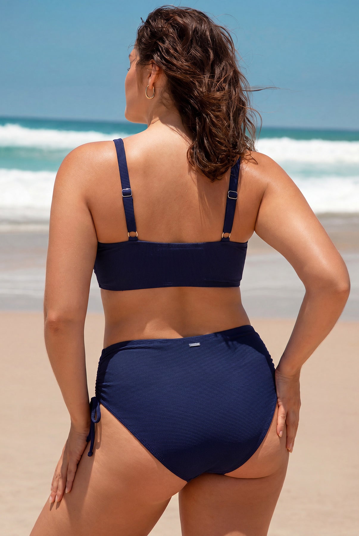 Women's Knit Nylon Plus Size Bikini Bottom Sustainable Plus Size Bikinis - BERLOOK