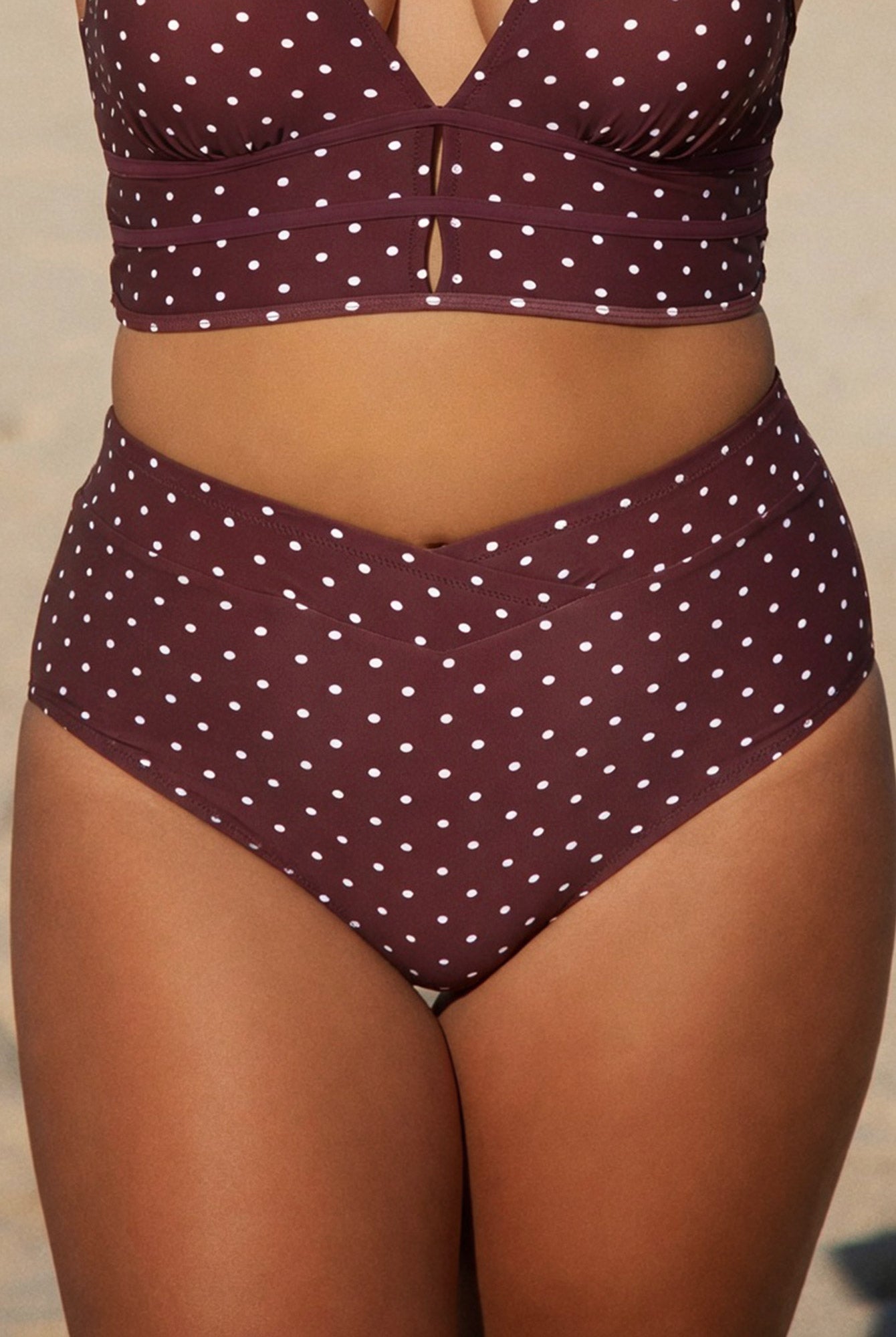 Women's Knit Nylon Plus Size Bikini Bottom Sustainable - BERLOOK