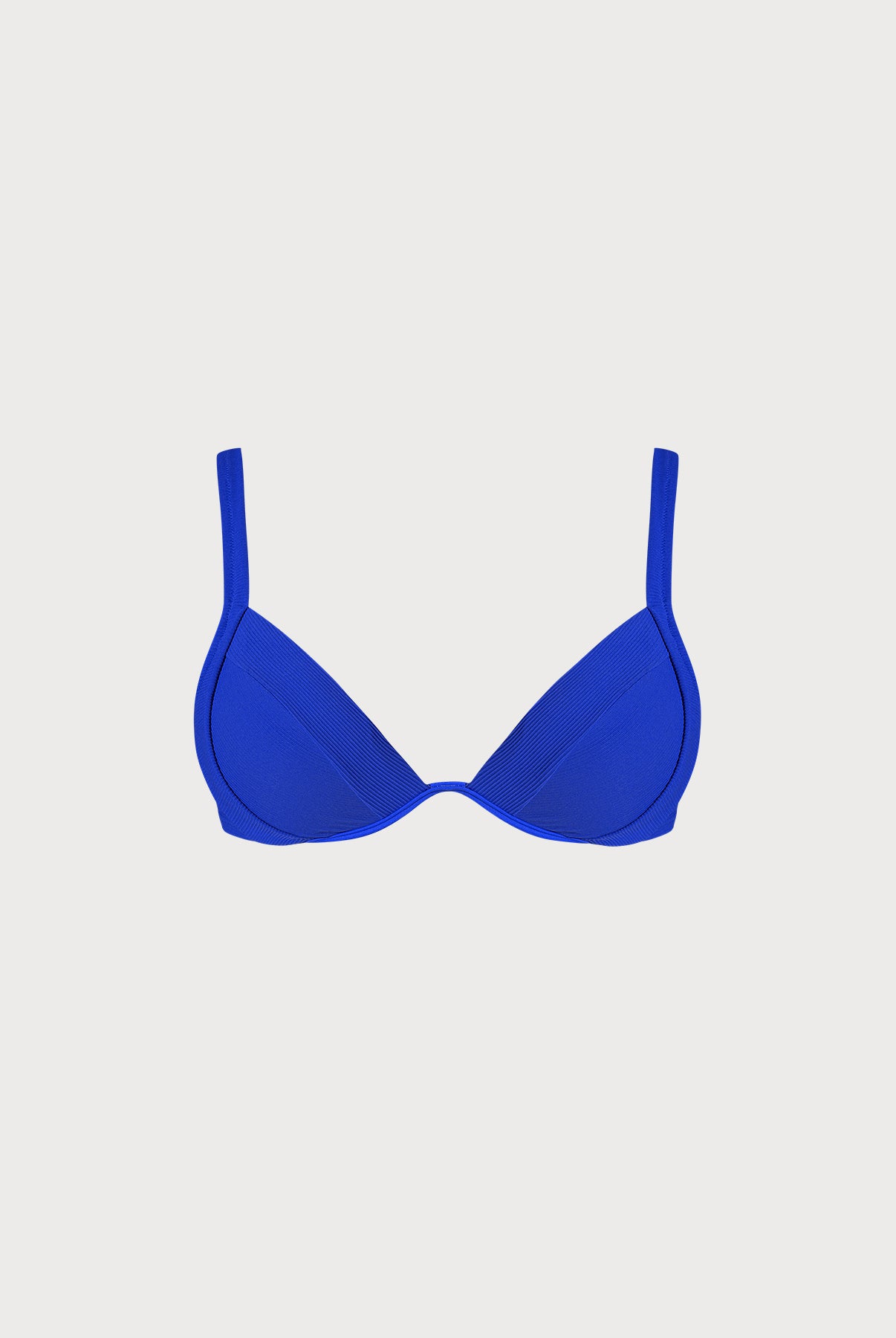 Women's Knit Nylon Plus Size Bikini Top Blue Sustainable Plus Size Bikinis - BERLOOK