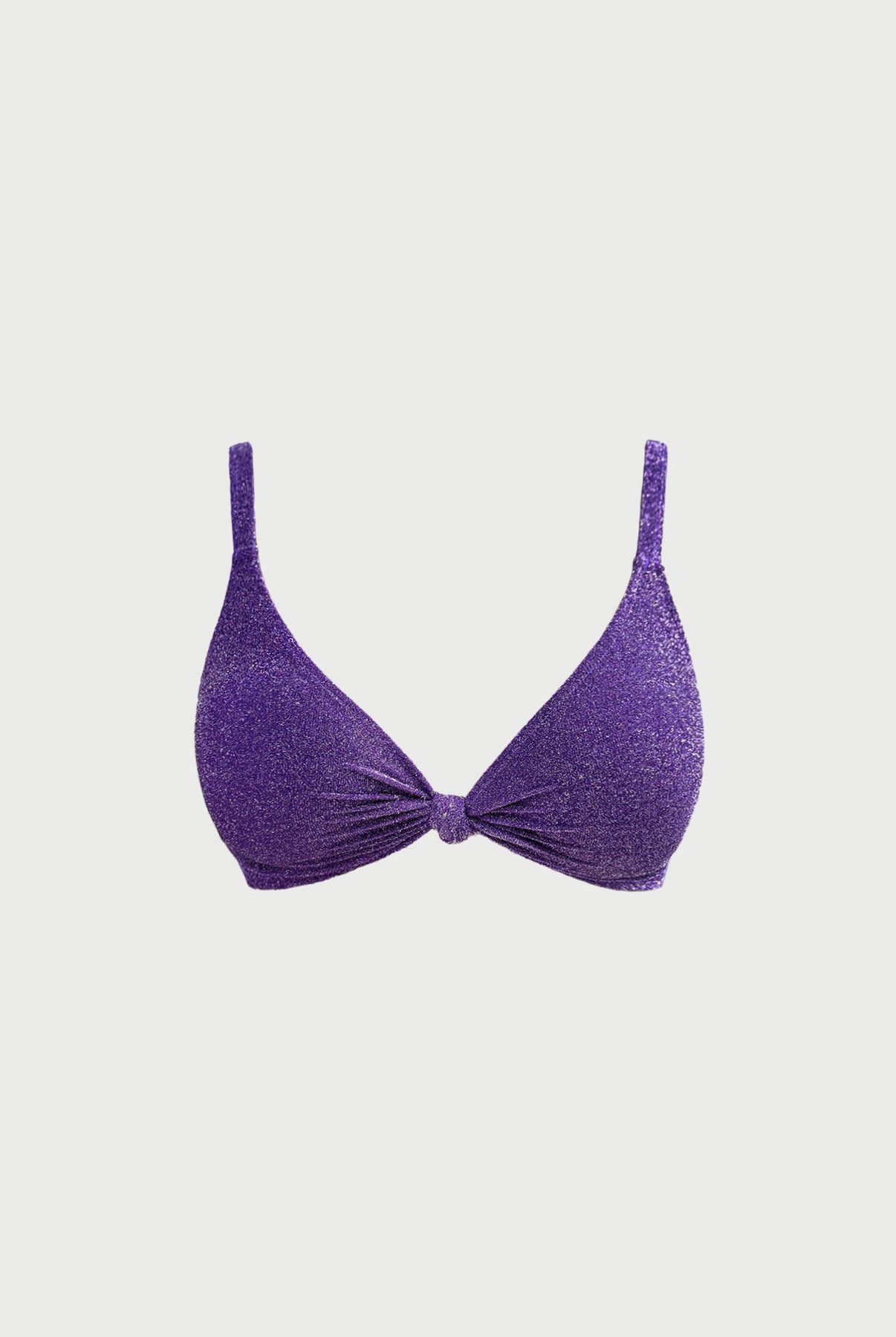 Women's Knit Nylon Plus Size Bikini Tops Purple Sustainable Plus Size Bikinis - BERLOOK