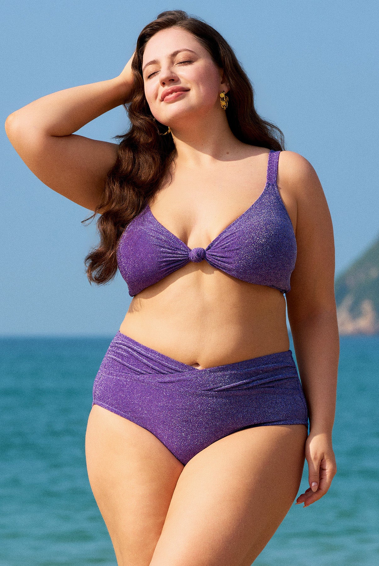Women's Knit Nylon Plus Size Bikini Tops Sustainable Plus Size Bikinis - BERLOOK
