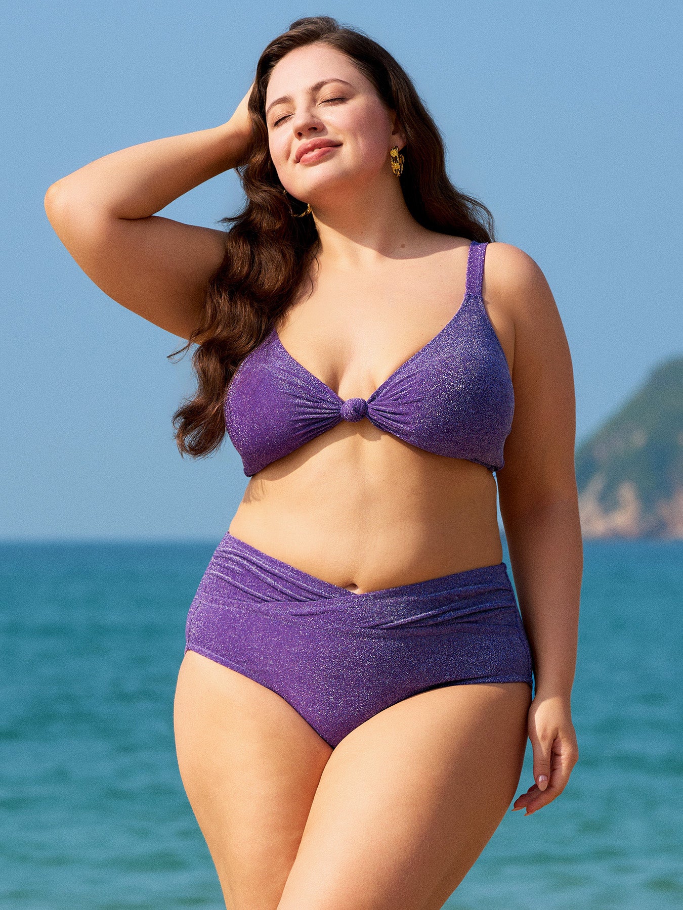Women's Knit Nylon Plus Size Bikini Tops Sustainable Plus Size Bikinis - BERLOOK