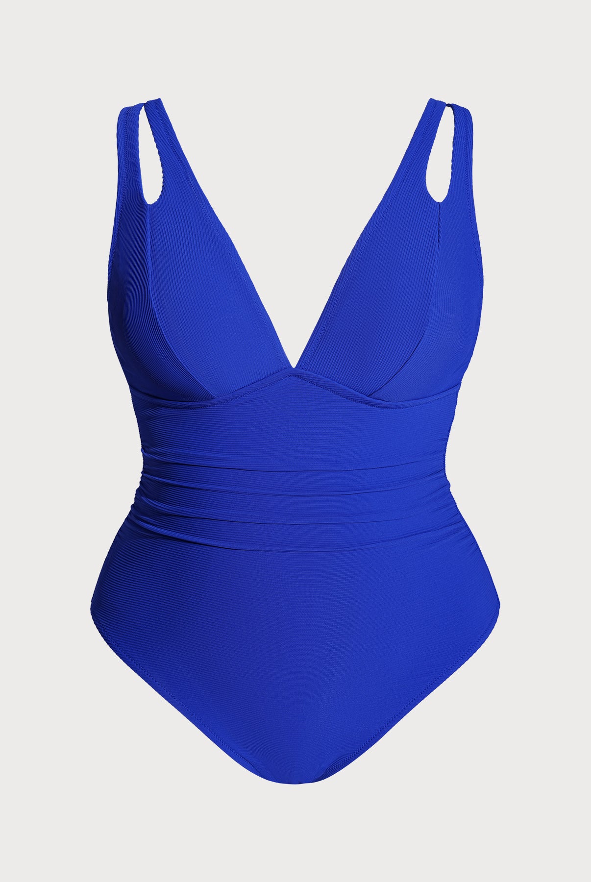 Women's knit nylon plus-size one-piece Blue Sustainable Plus Size One-Pieces - BERLOOK