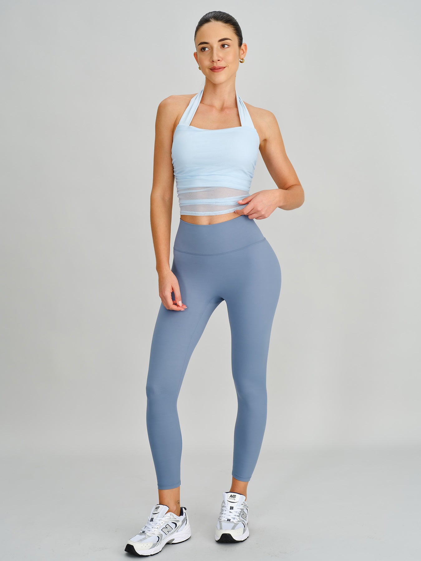 Women's Knit Nylon Sports Bra Sustainable Yoga Tops - BERLOOK