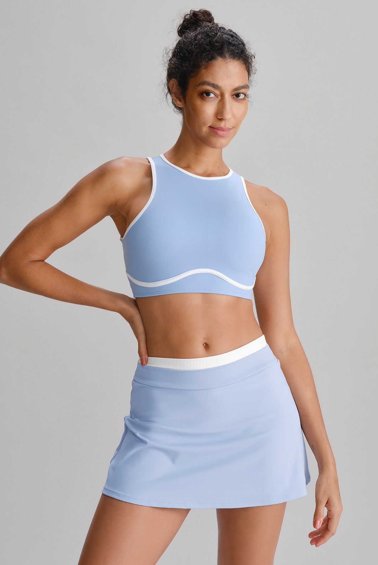 Women's Knit Nylon Sports Vest Sustainable Yoga Tops - BERLOOK