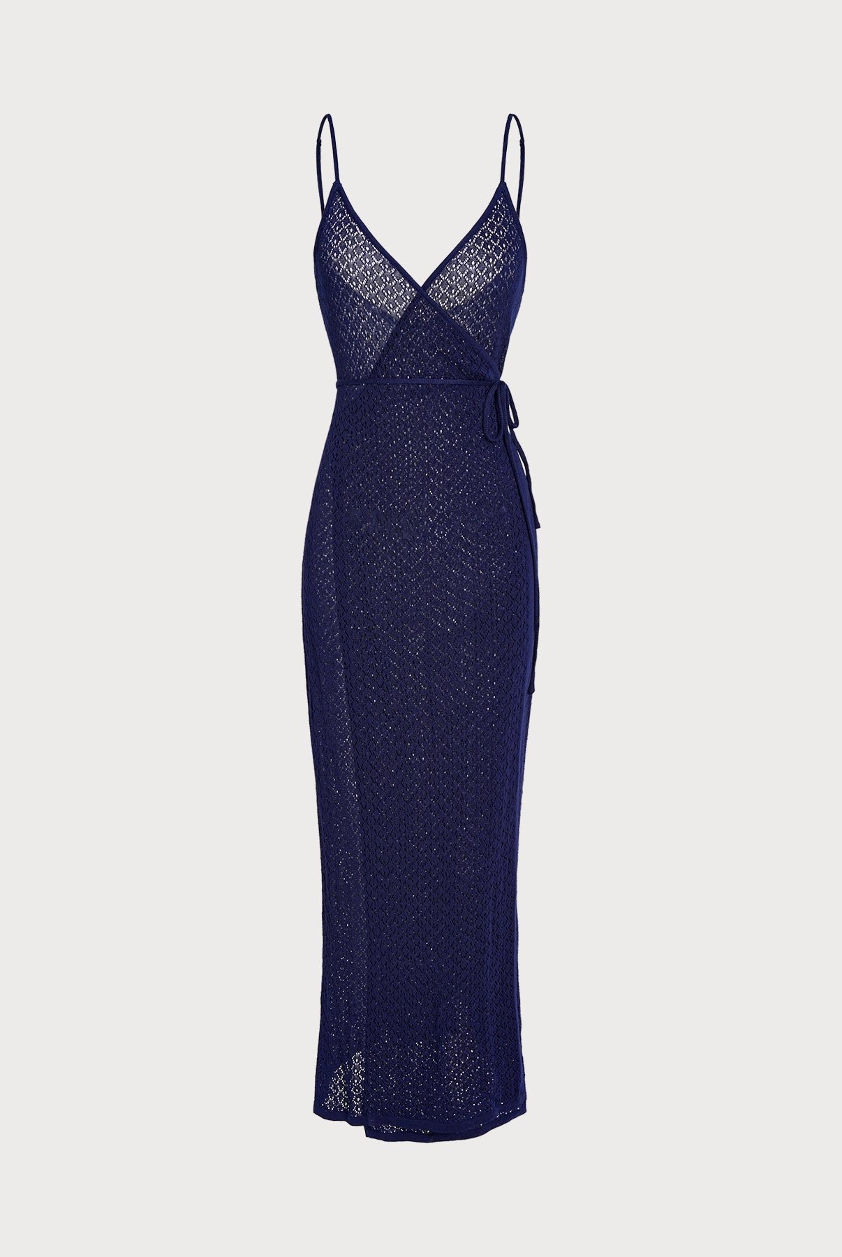 Women's Knit Viscose Overlay Top and Bottom Navy Sustainable Cover-ups - BERLOOK
