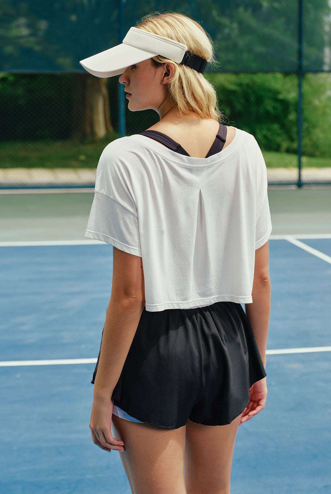 Women's Knitted Cotton Short Sleeved Top Sustainable Yoga Tops - BERLOOK