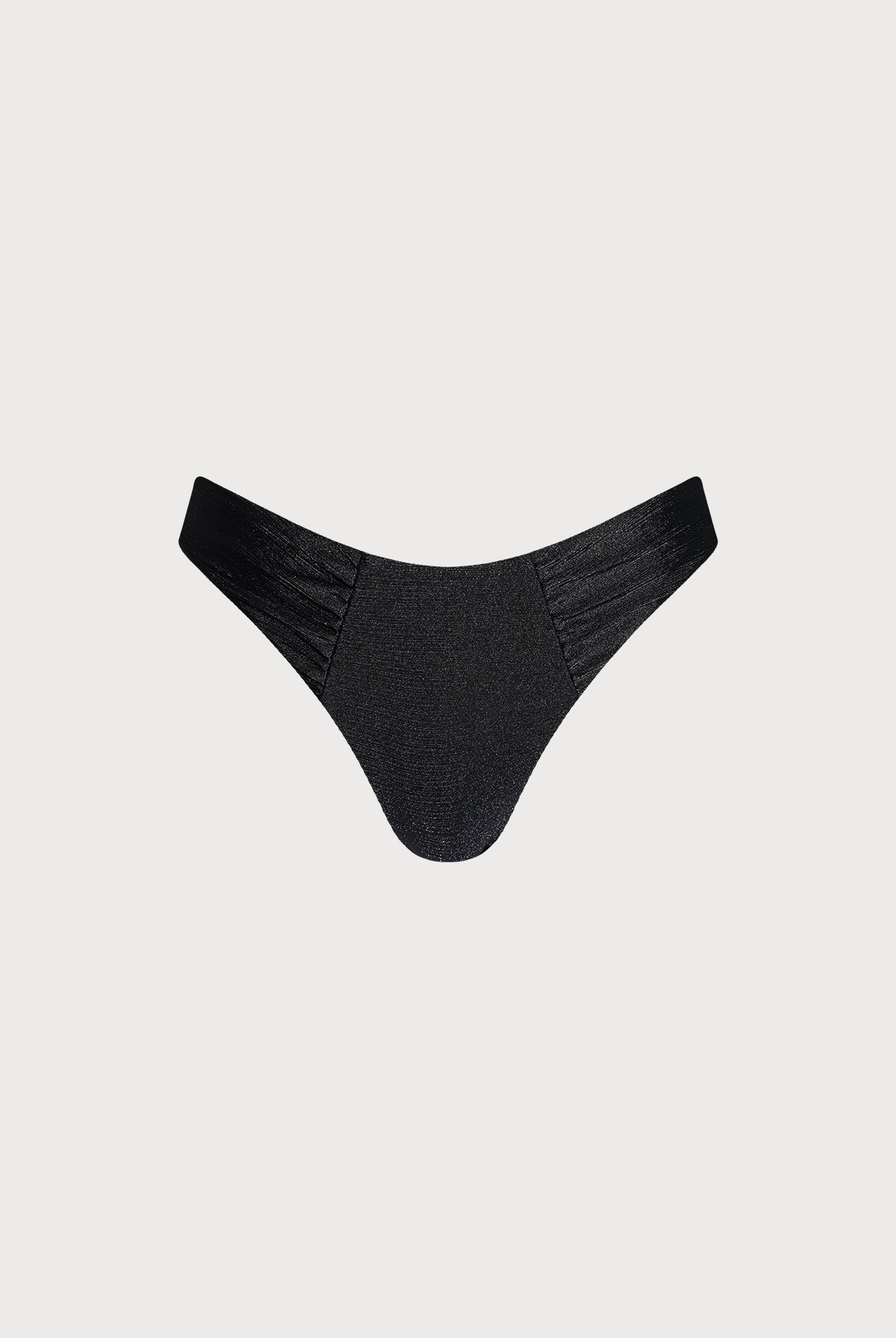 Women's Knitted Nylon Bikini Bottoms Black Sustainable Bikinis - BERLOOK