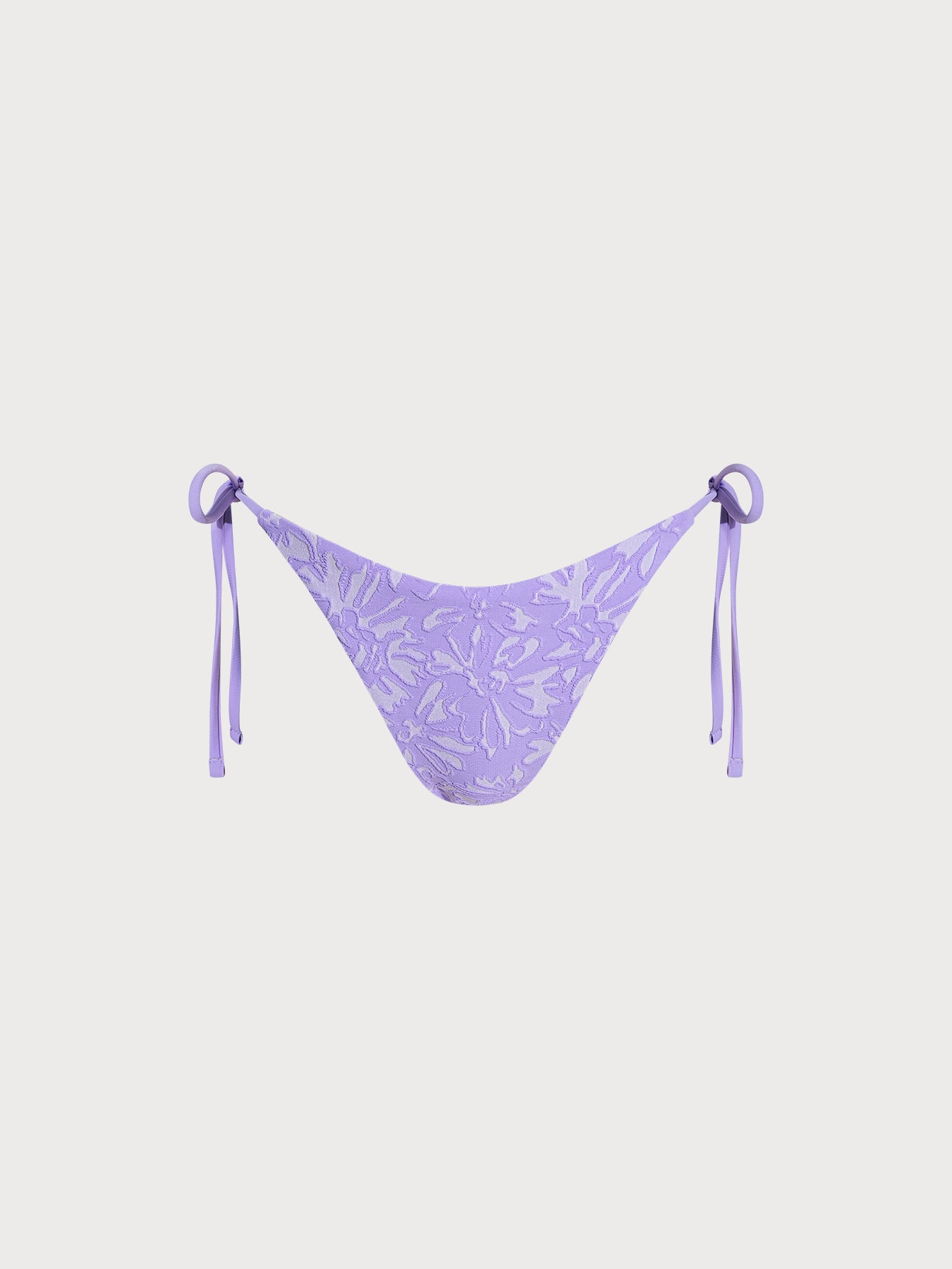 Women's Knitted Nylon Bikini Bottoms Light Purple Sustainable Bikinis - BERLOOK