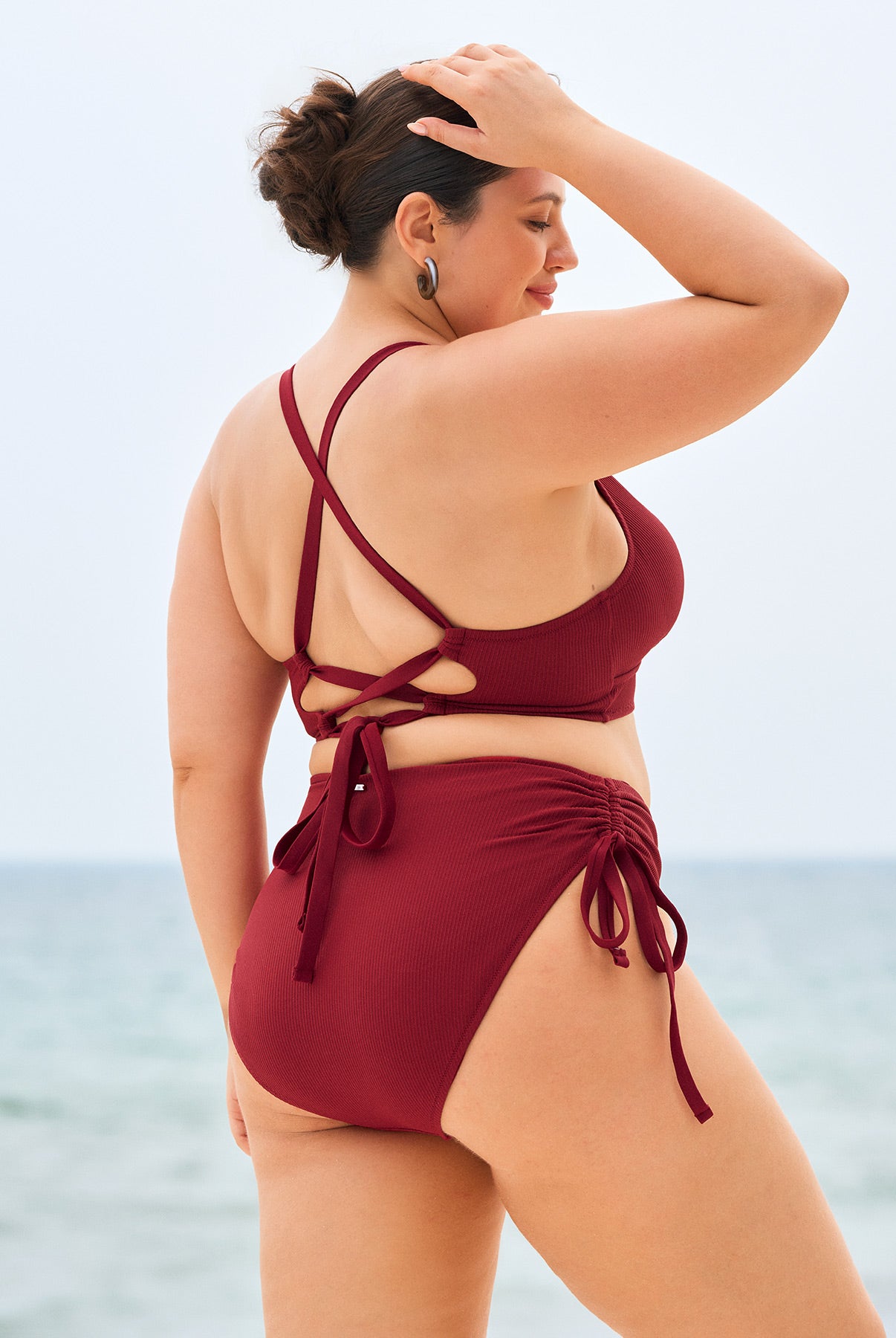Women's Knitted Nylon Bikini Bottoms Sustainable Plus Size Bikinis - BERLOOK