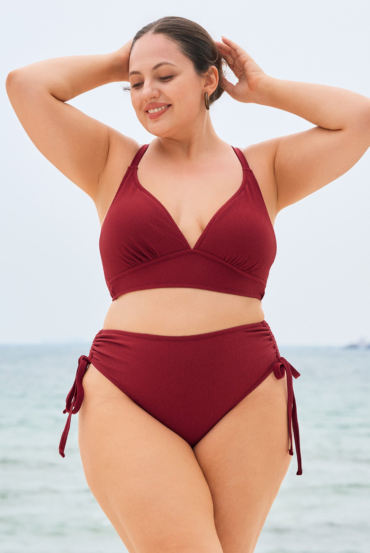 Women's Knitted Nylon Bikini Bottoms Sustainable Plus Size Bikinis - BERLOOK