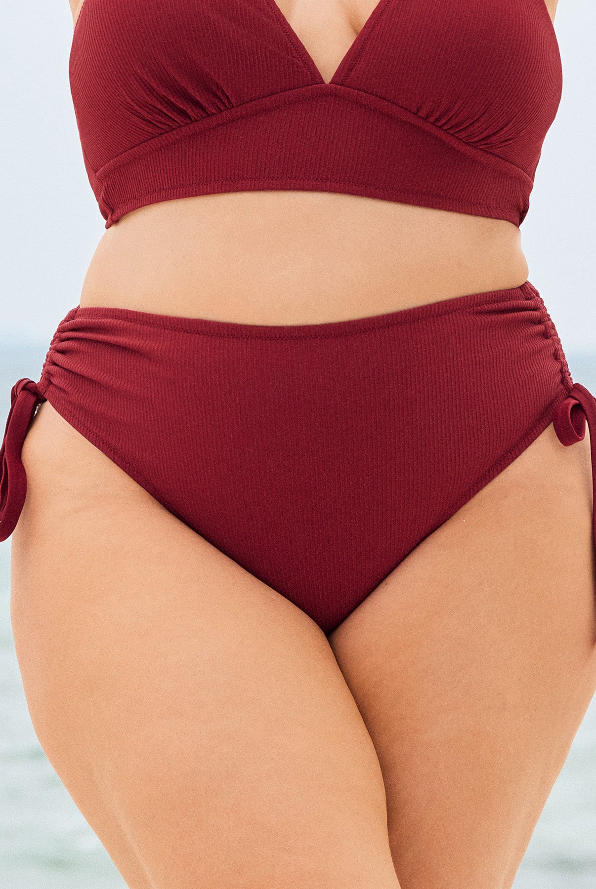 Women's Knitted Nylon Bikini Bottoms Sustainable Plus Size Bikinis - BERLOOK