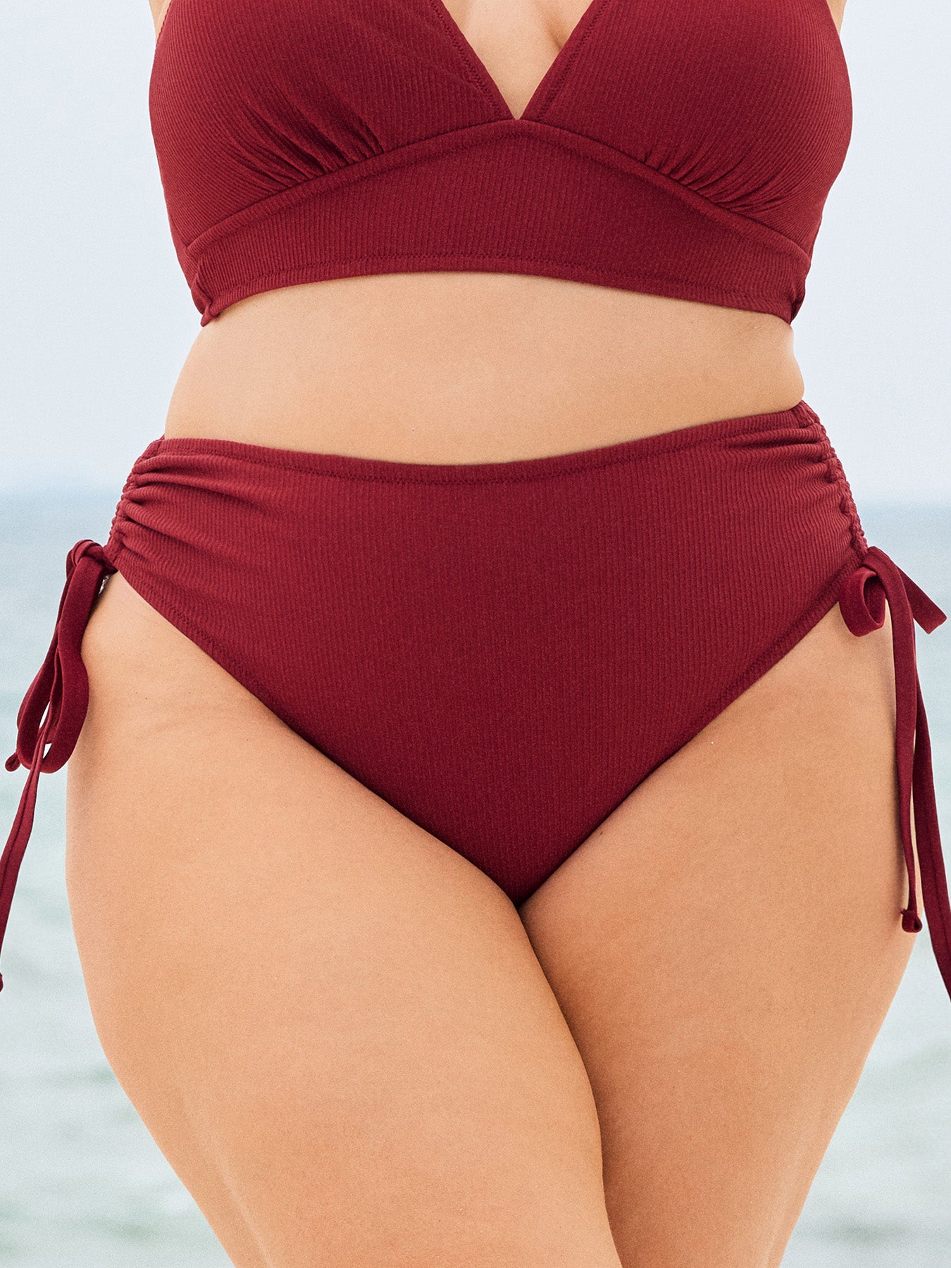 Women's Knitted Nylon Bikini Bottoms Sustainable Plus Size Bikinis - BERLOOK