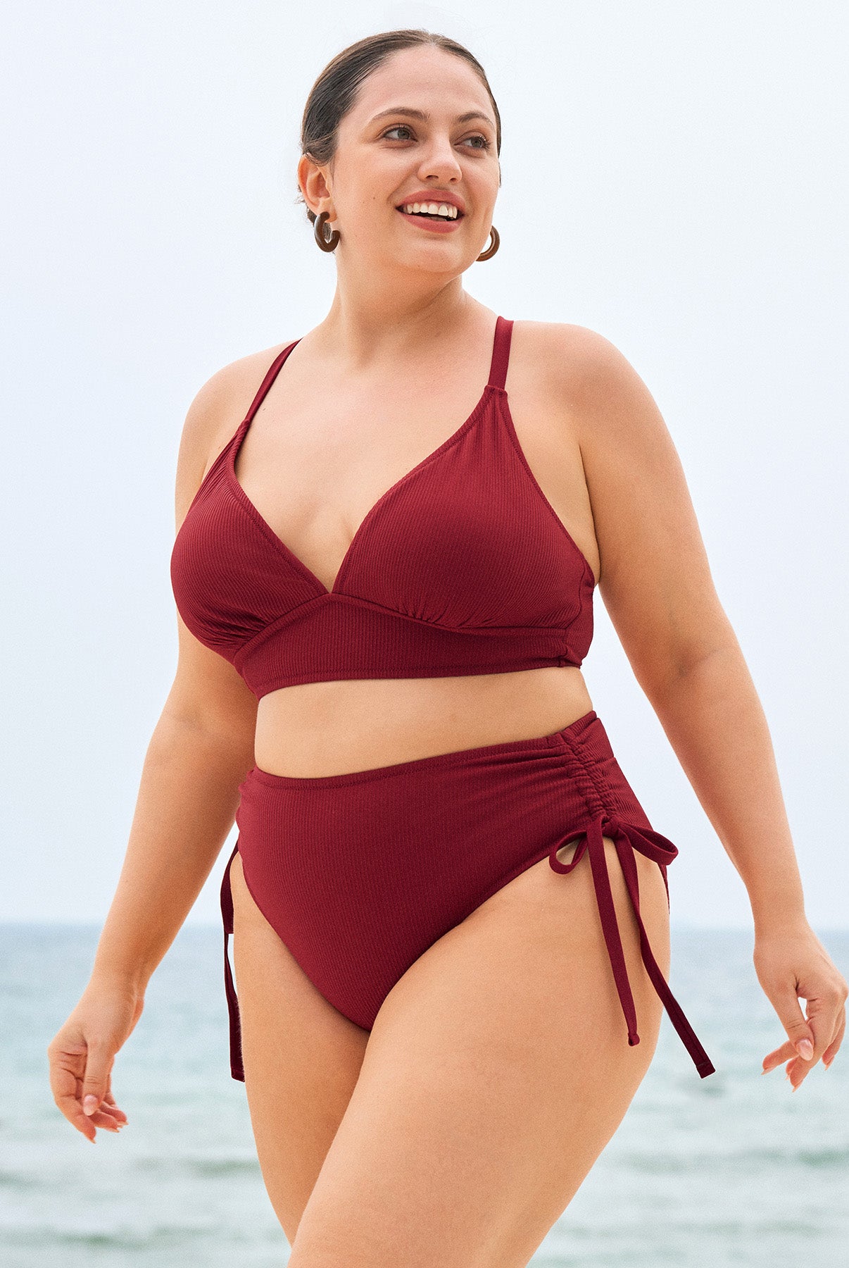 Women's Knitted Nylon Bikini Bottoms Sustainable Plus Size Bikinis - BERLOOK