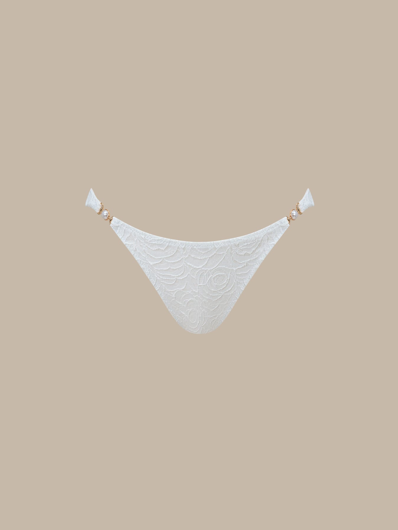 Women's Knitted Nylon Bikini Bottoms White Sustainable Bikinis - BERLOOK