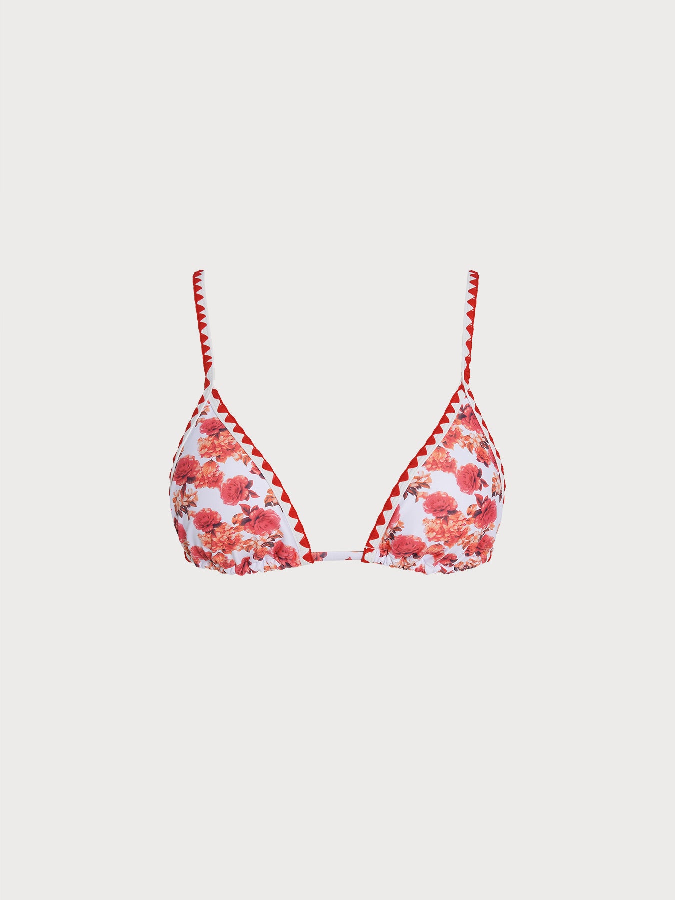 Women's Knitted Nylon Bikini Top Red Sustainable Bikinis - BERLOOK