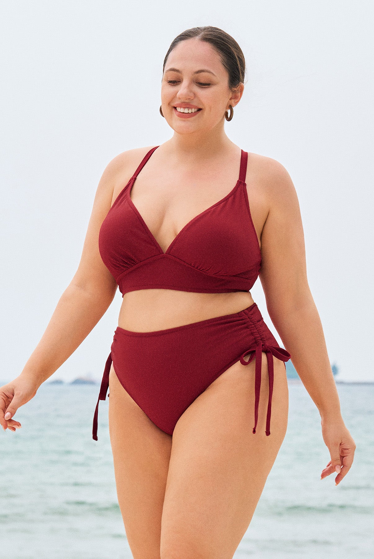 Women's Knitted Nylon Bikini Top Sustainable Plus Size Bikinis - BERLOOK
