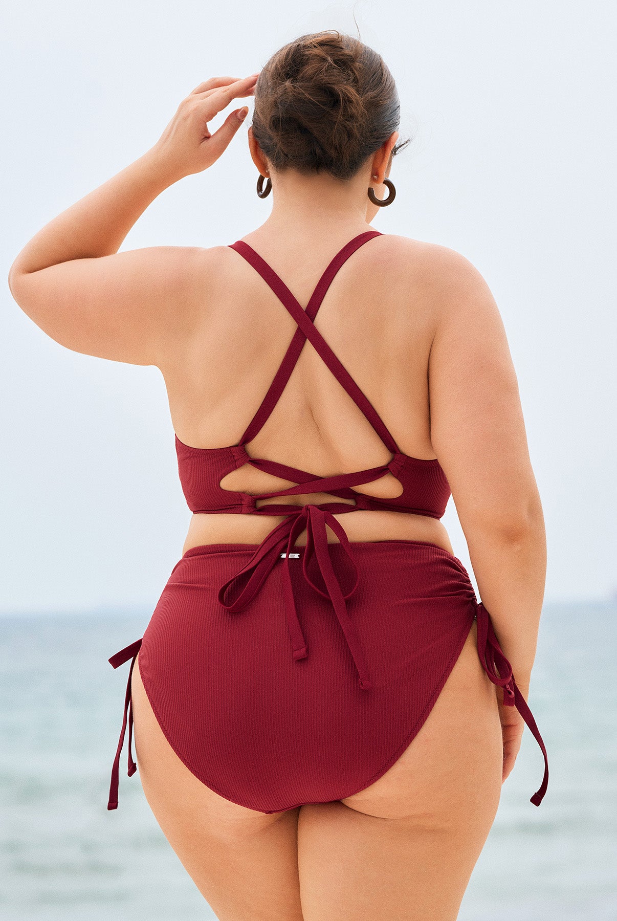 Women's Knitted Nylon Bikini Top Sustainable Plus Size Bikinis - BERLOOK