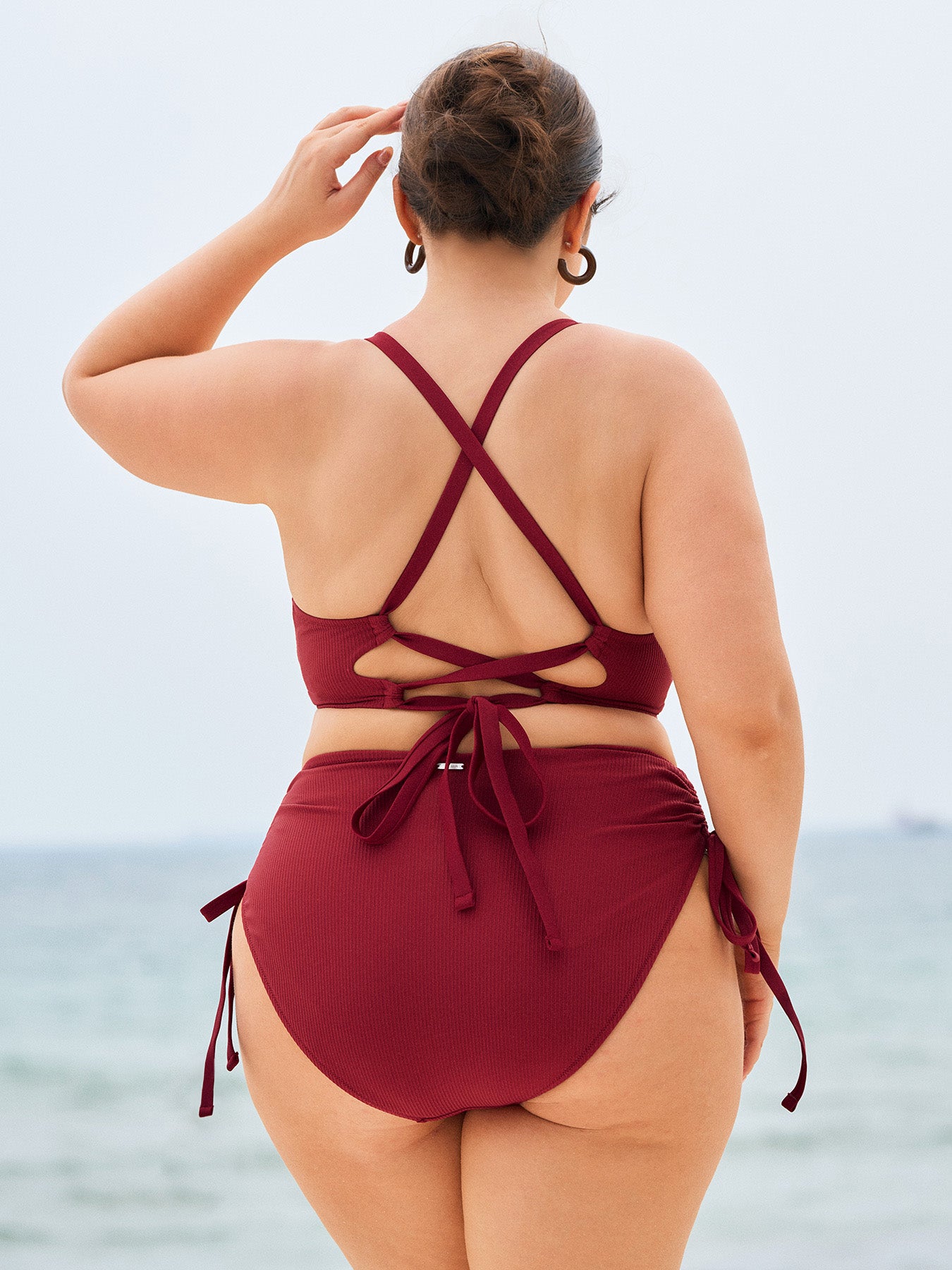 Women's Knitted Nylon Bikini Top Sustainable Plus Size Bikinis - BERLOOK