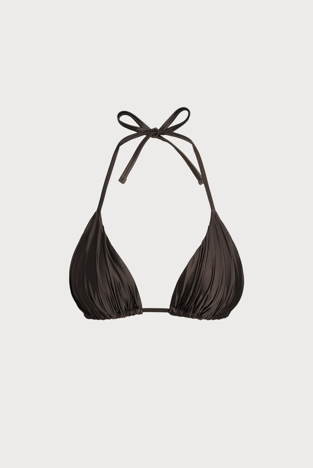 Women's Knitted Nylon Bikini Tops Dark Coffee Sustainable Bikinis - BERLOOK