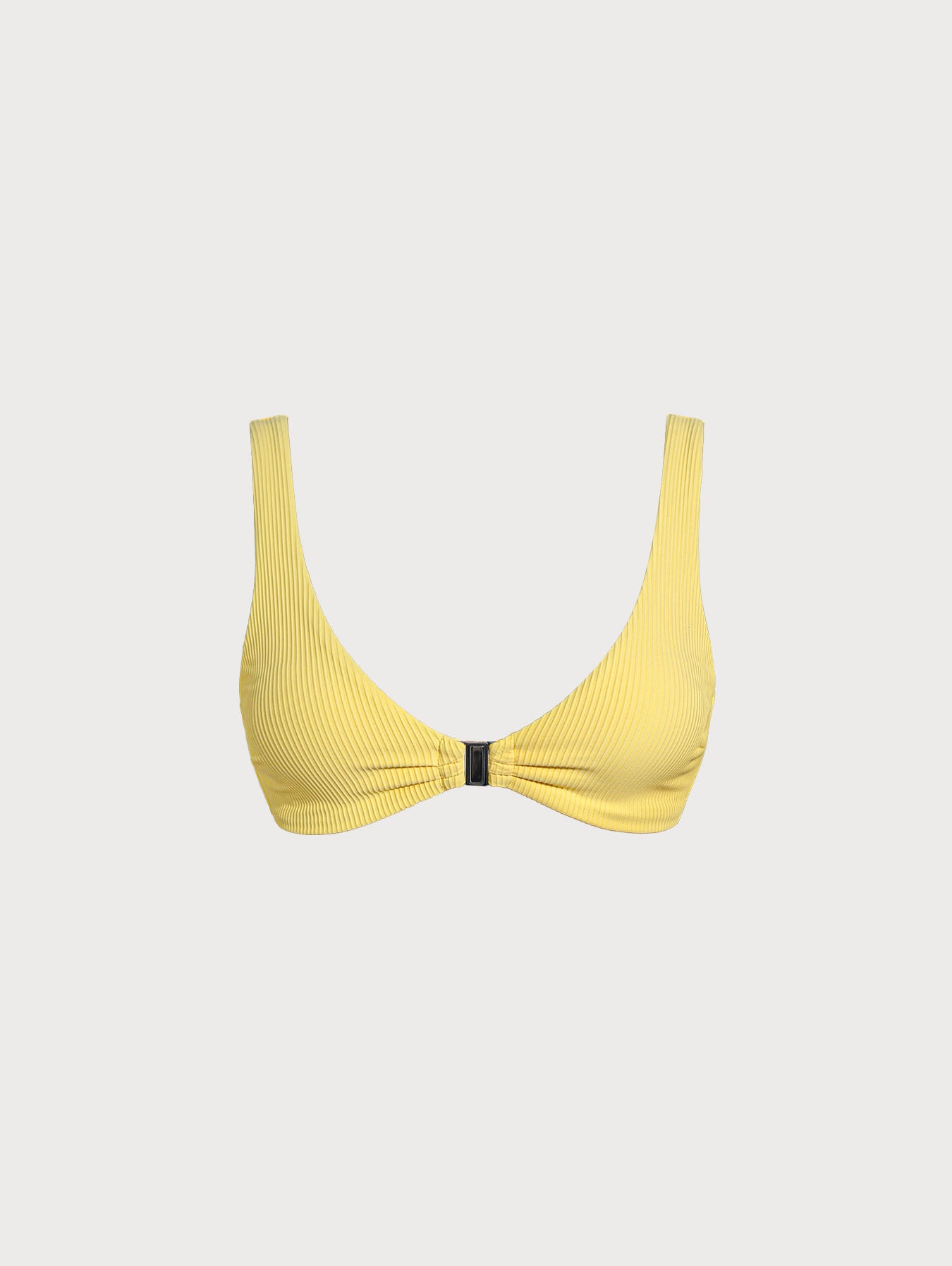 Women's Knitted Nylon Bikini Tops Yellow Sustainable Bikinis - BERLOOK