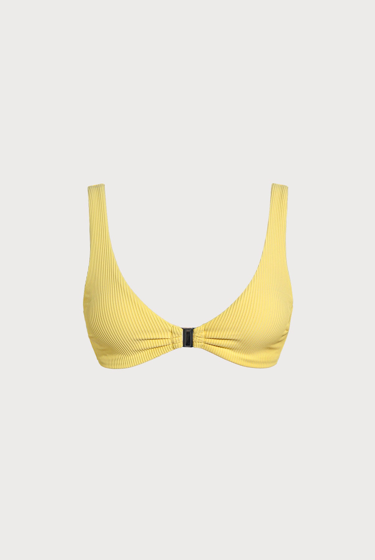 Women's Knitted Nylon Bikini Tops Yellow Sustainable Bikinis - BERLOOK