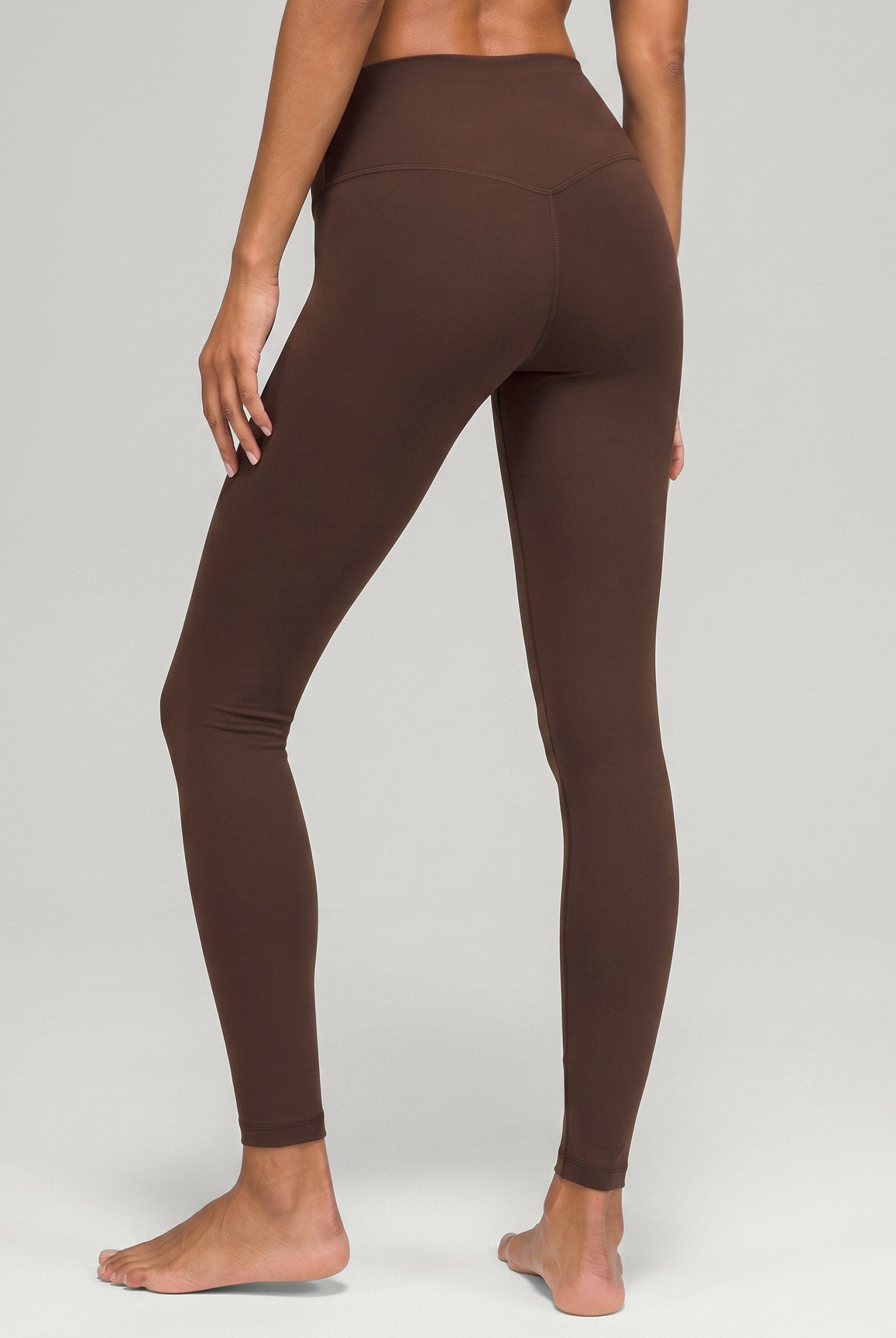 Women's Knitted Nylon Leggings Coffee Sustainable - BERLOOK