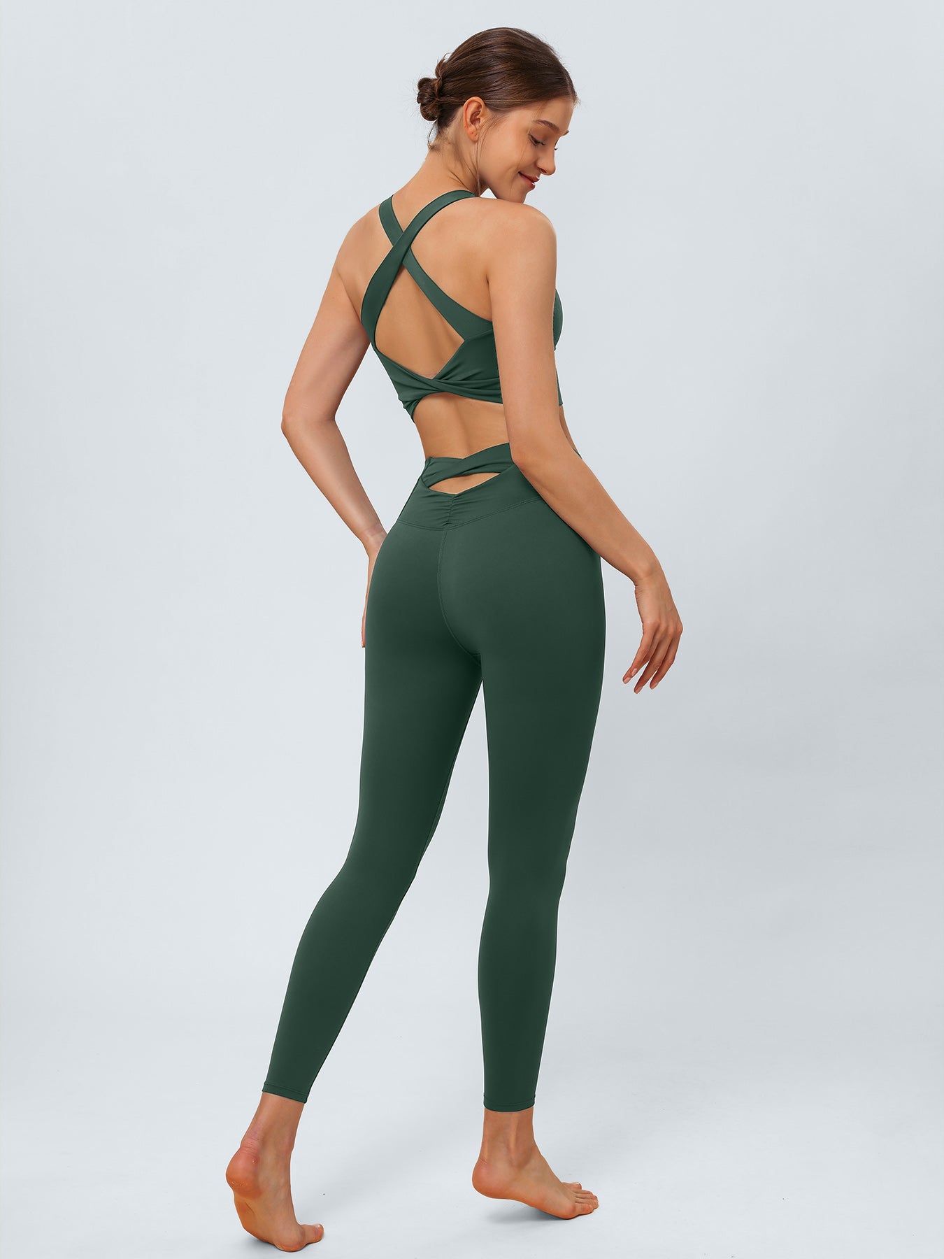 Women's Knitted Nylon Leggings Sustainable Yoga Bottoms - BERLOOK