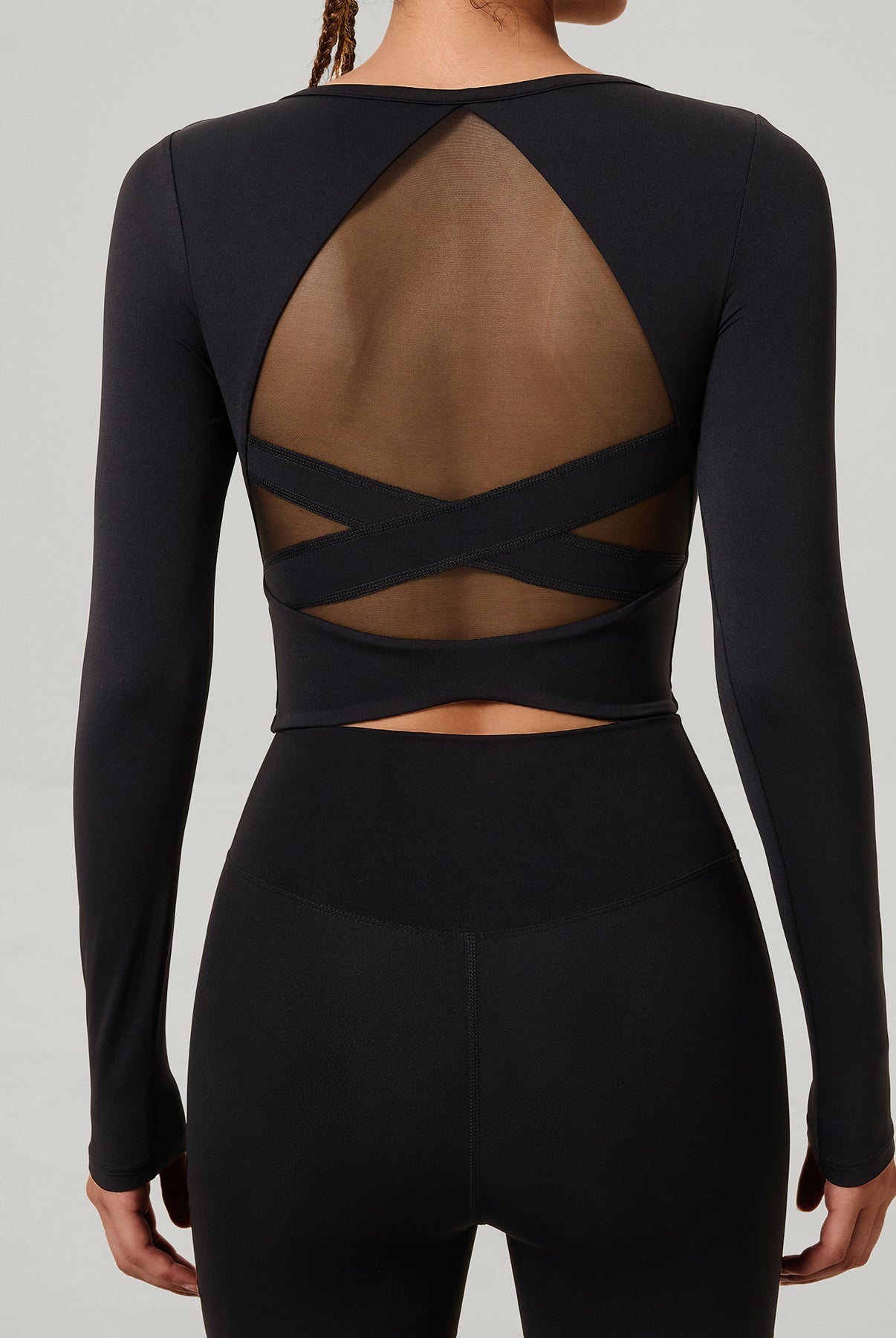 Women's Knitted Nylon Long Sleeved Top Sustainable Yoga Tops - BERLOOK