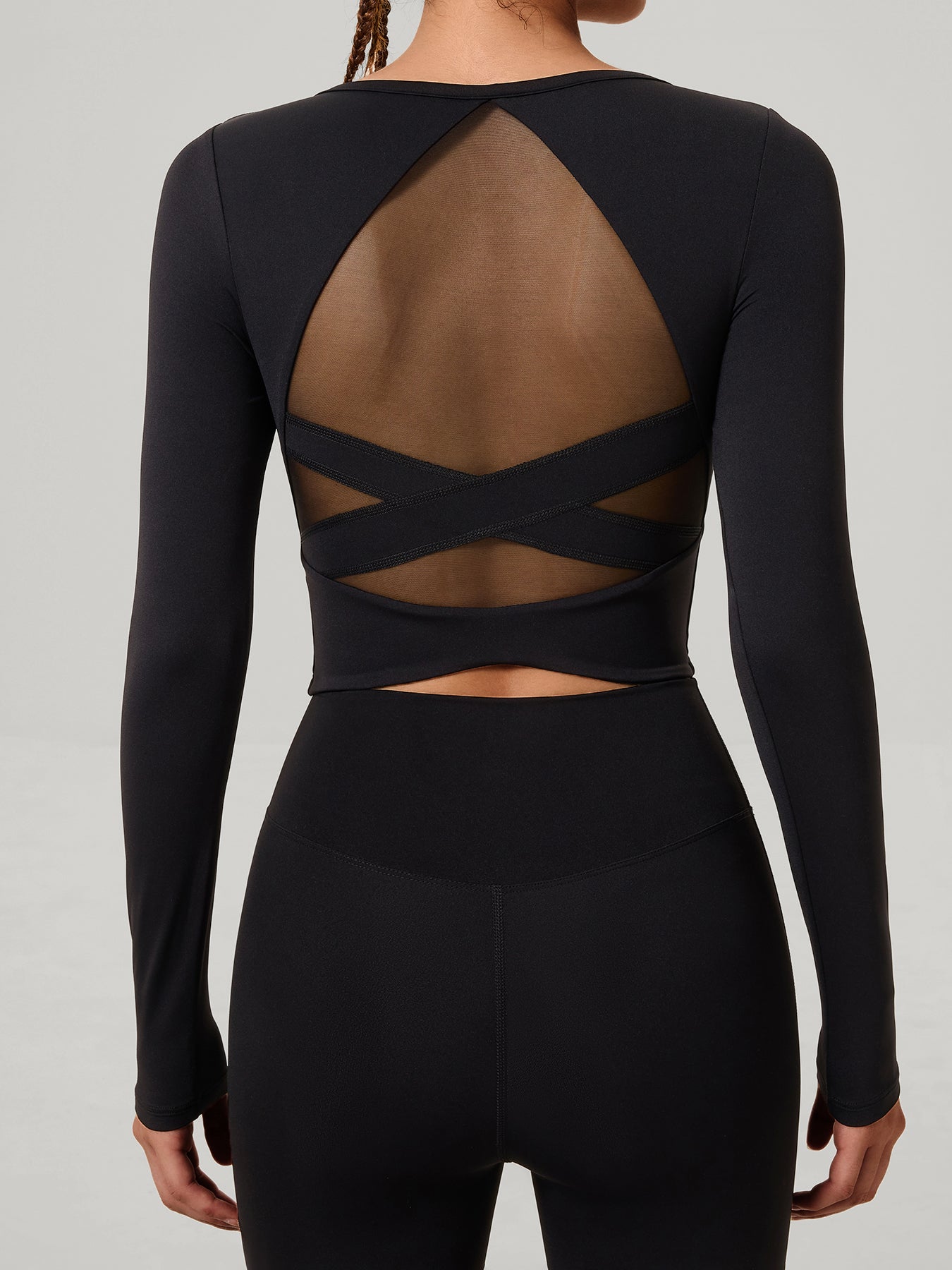 Women's Knitted Nylon Long Sleeved Top Sustainable Yoga Tops - BERLOOK